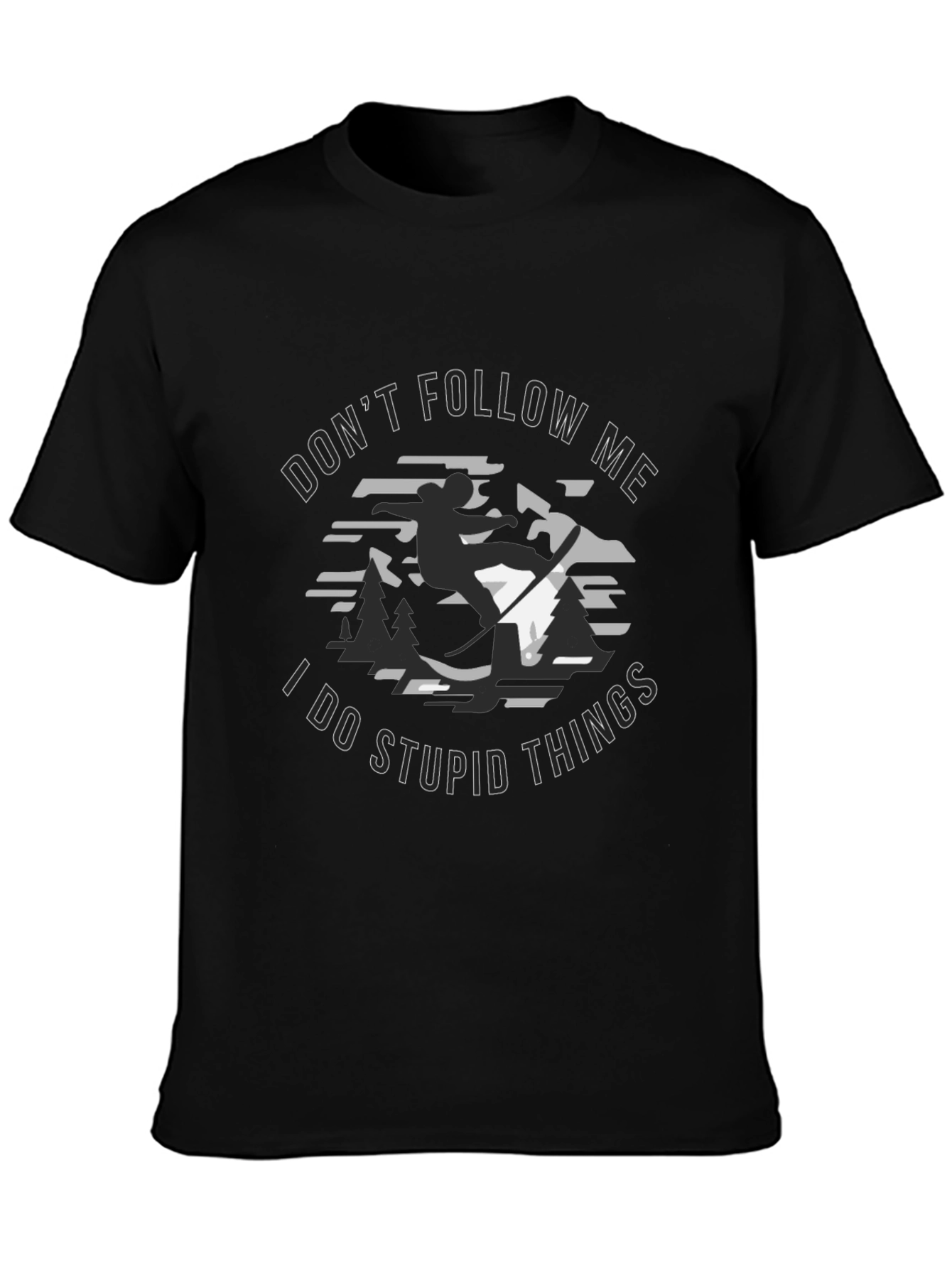 Black Don't Follow Me T-Shirt - Stupid Things Tee view 3