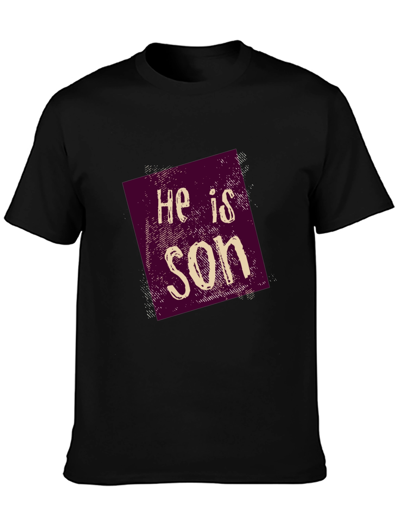 Black He is Son Graphic Tee - Casual Style view 3
