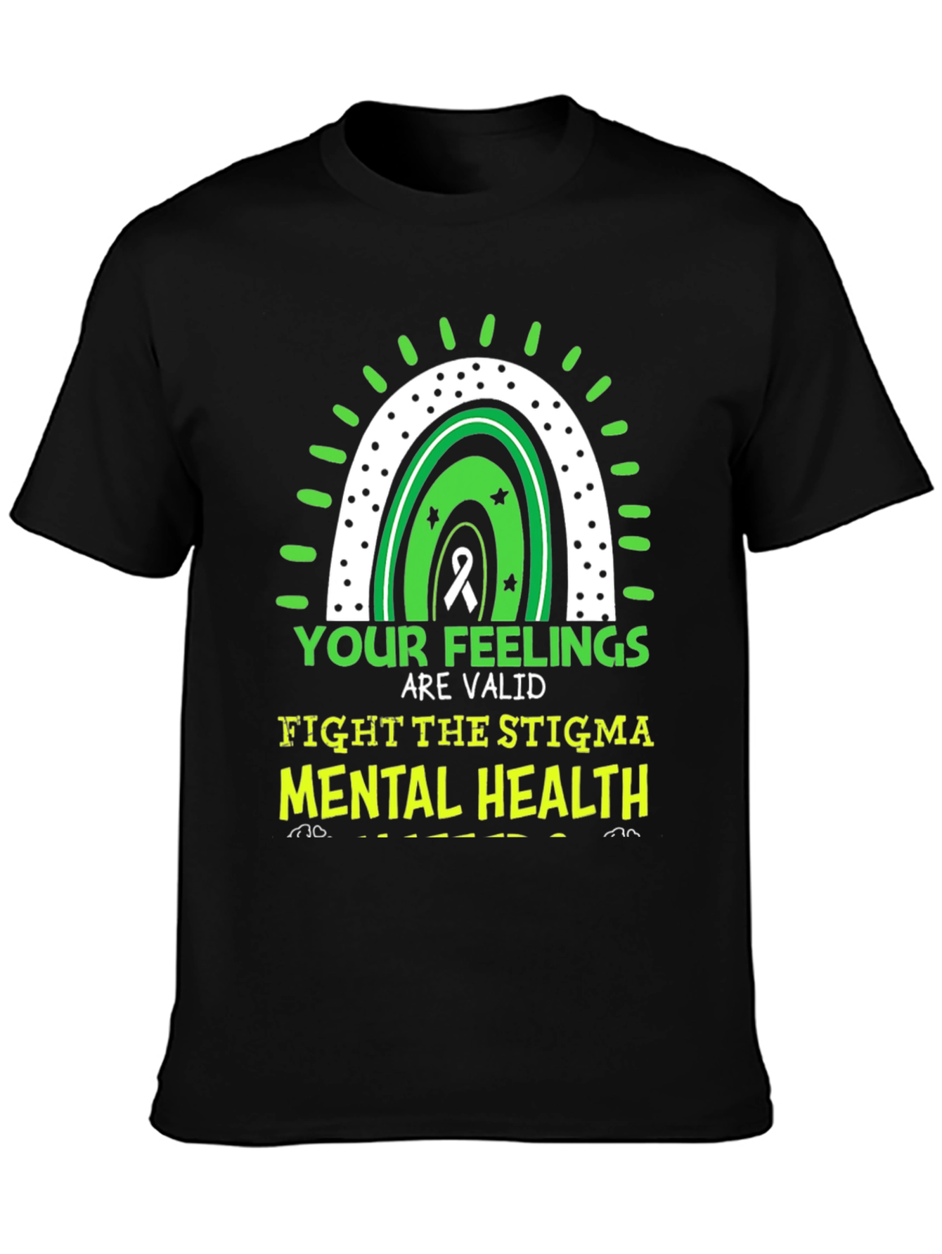 Black Mental Health Awareness Graphic Tee view 3