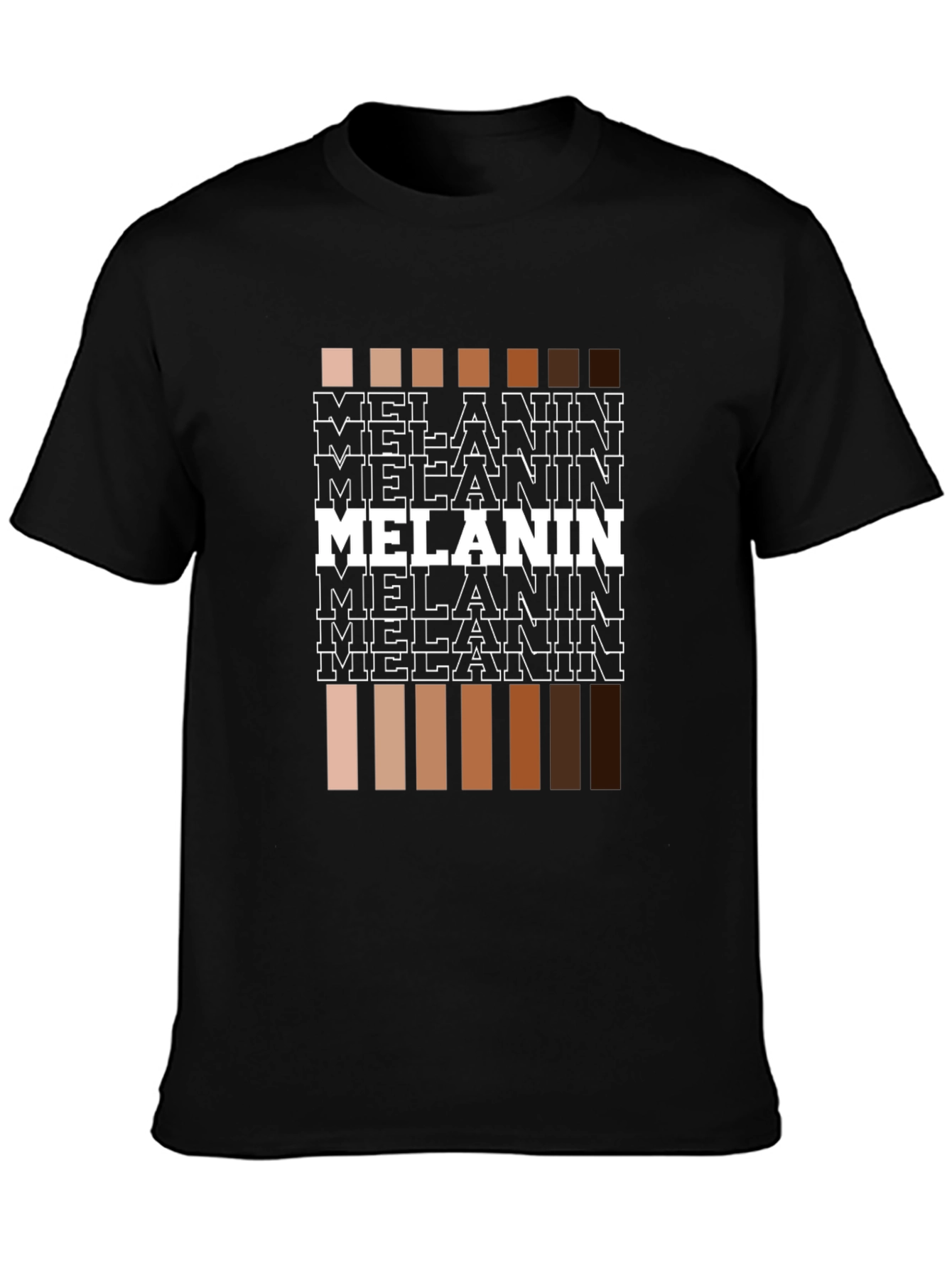 Black Melanin Shades Graphic Tee - Unisex Black T-Shirt view 3