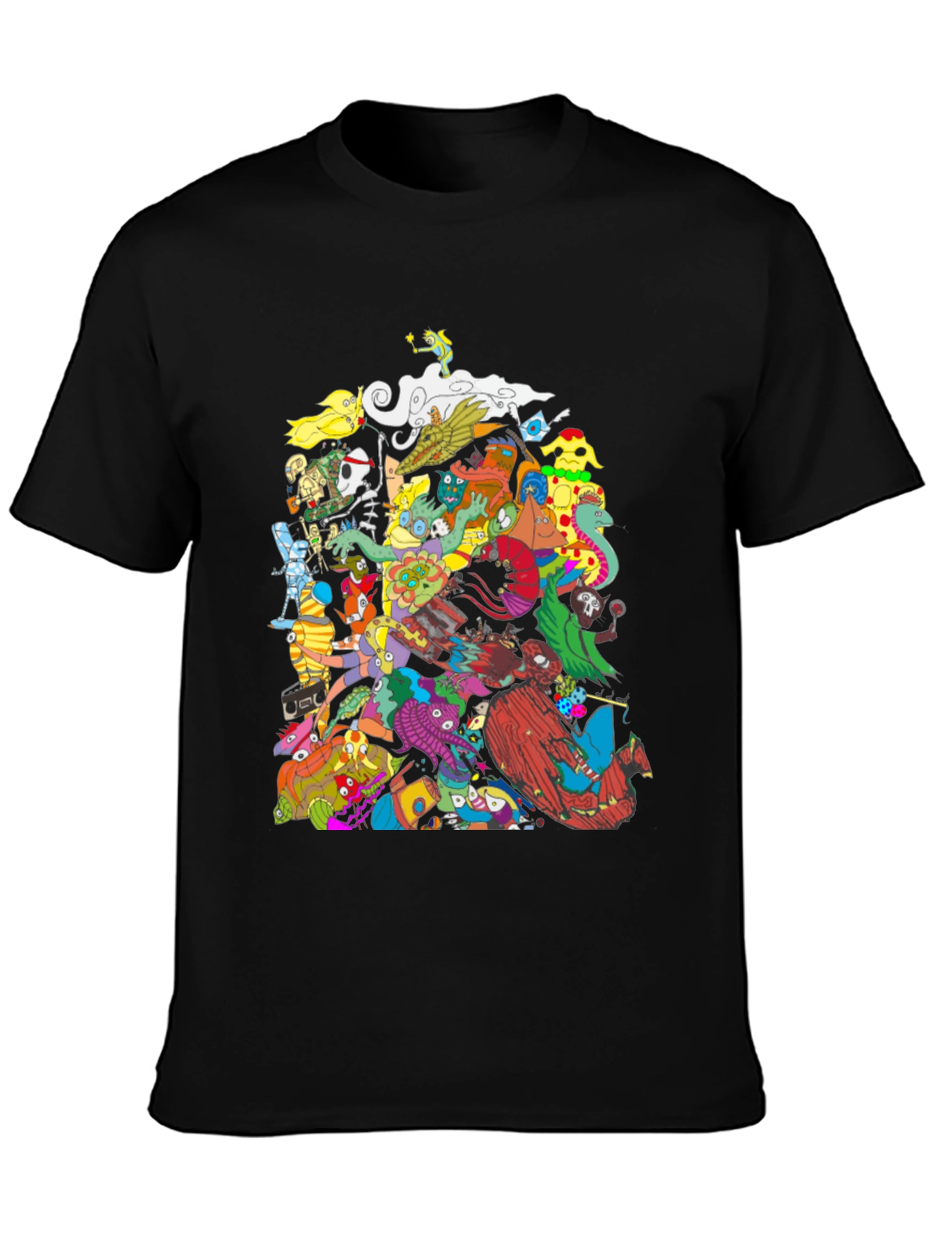 Black Funky Monster Mash T-Shirt - Black view 3