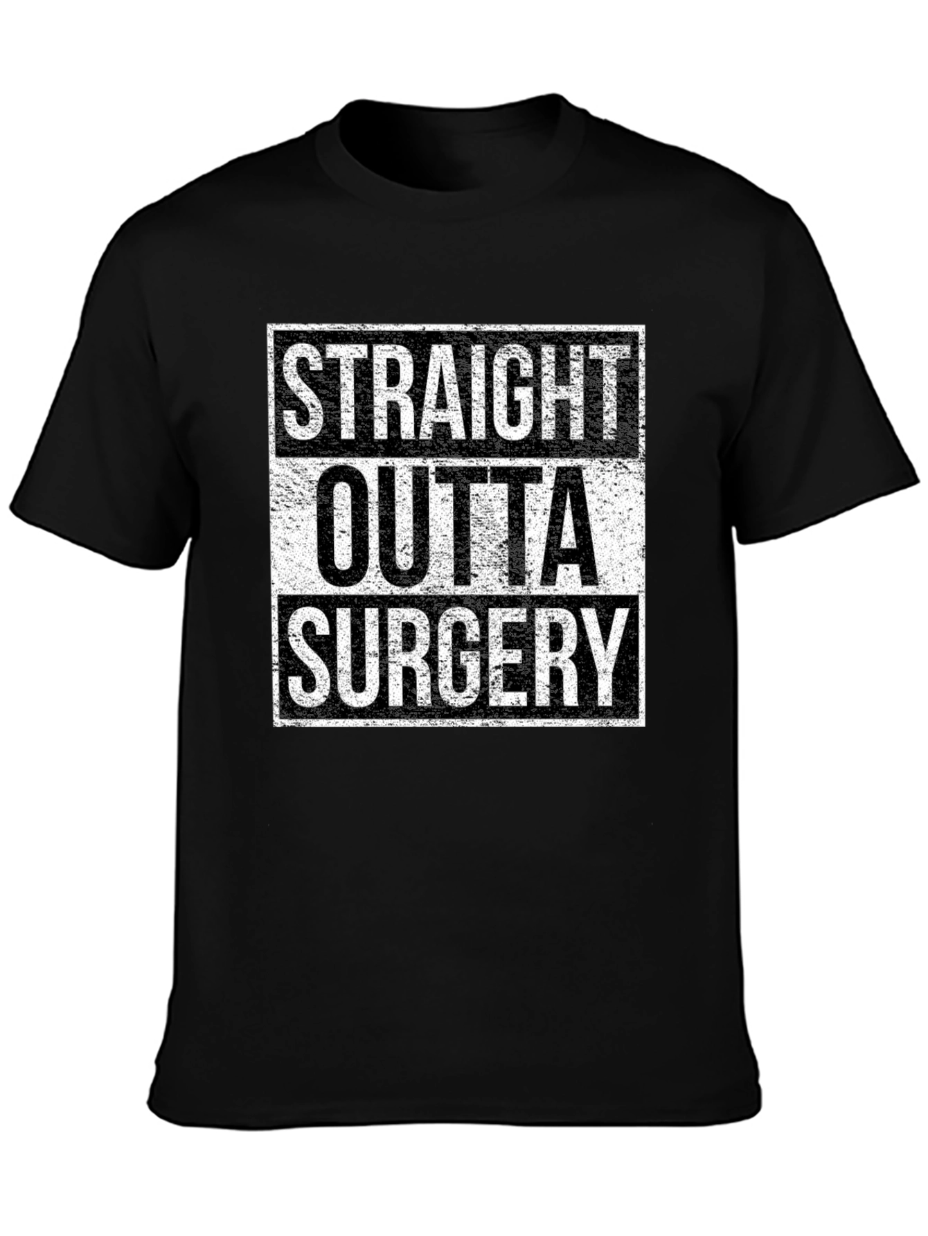 Black Straight Outta Surgery Graphic Tee view 3