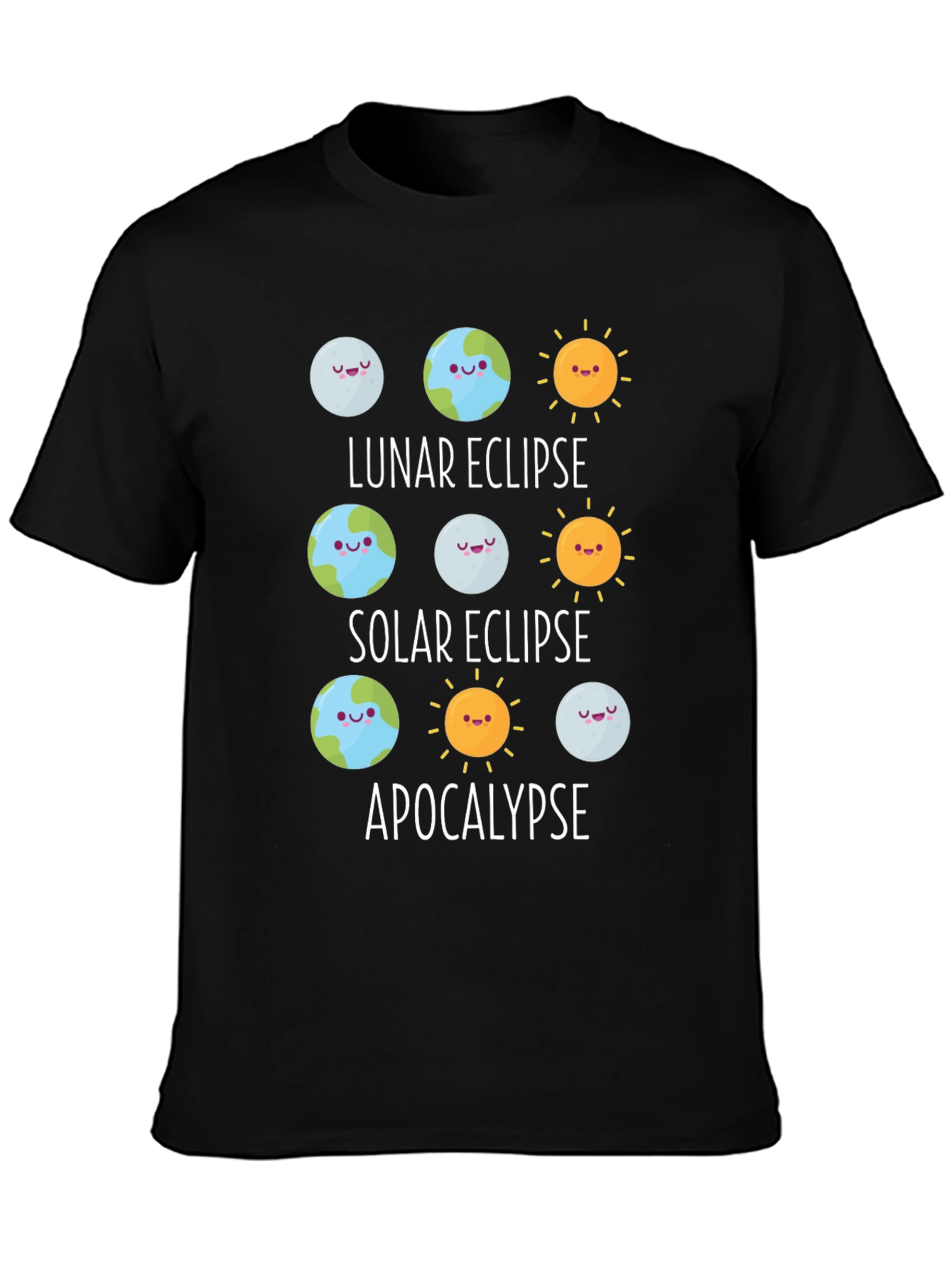 Black Eclipse & Apocalypse Graphic T-Shirt - Funny Astronomy Tee view 3