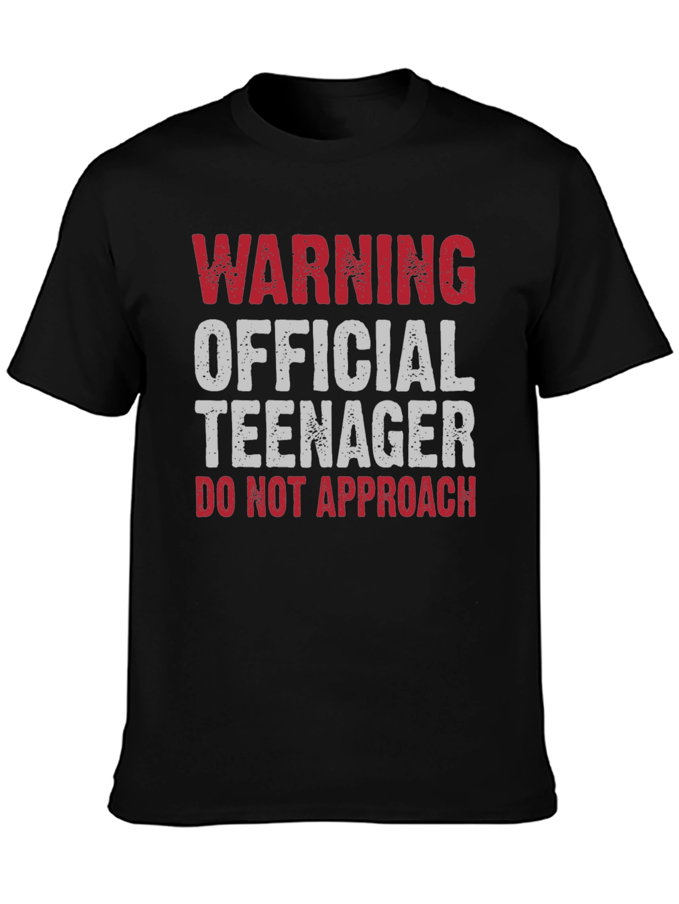 Black Warning Official Teenager - Novelty Graphic Tee view 3