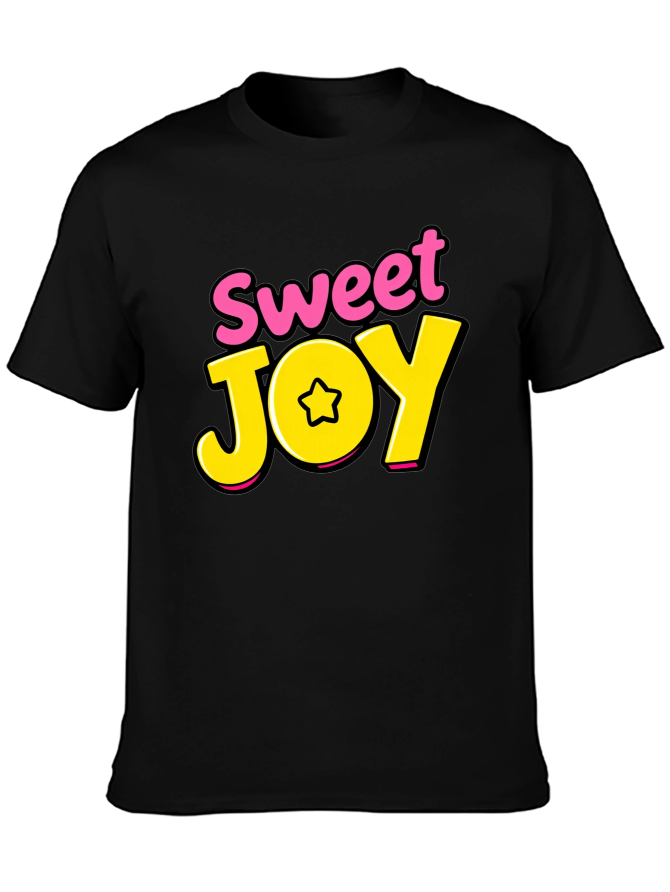 Black Sweet Joy Black Graphic Tee view 3