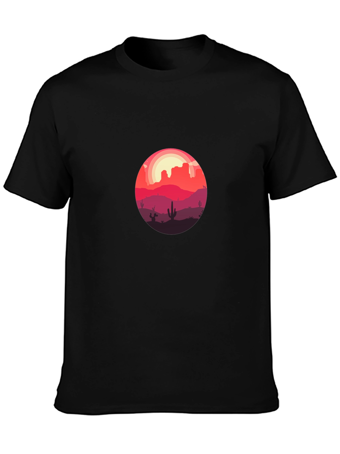 Black Desert Sunset Graphic Tee - Soft Cotton Blend view 3