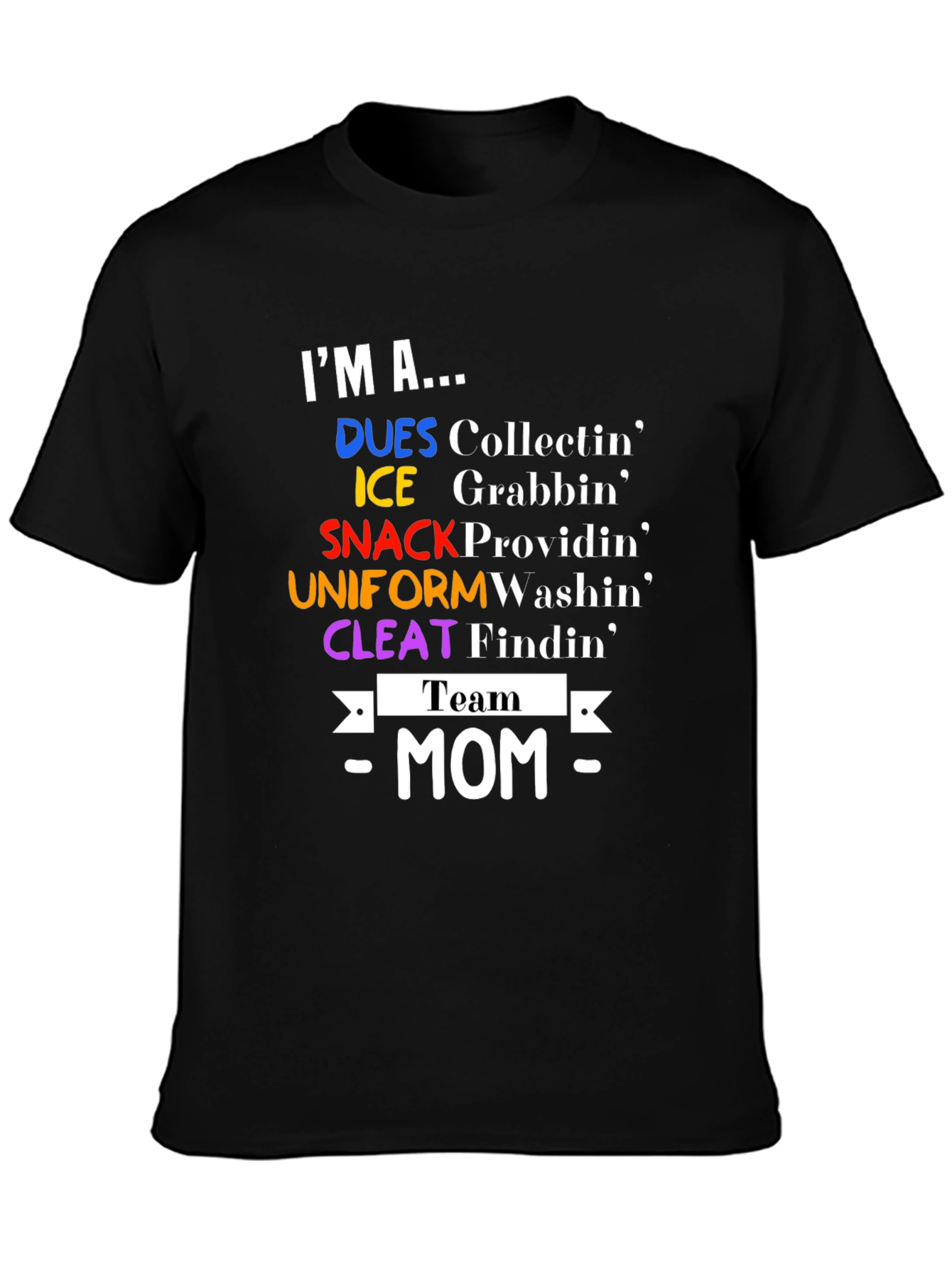 Team Mom T-Shirt - Sports Mom Apparel - 3