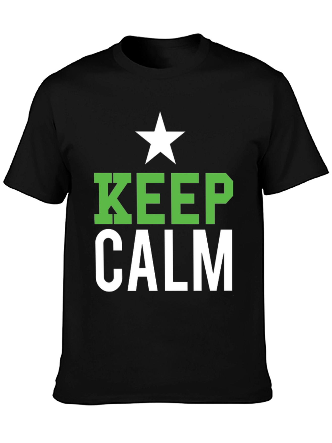 Black Keep Calm Graphic Tee - Casual Comfort view 3