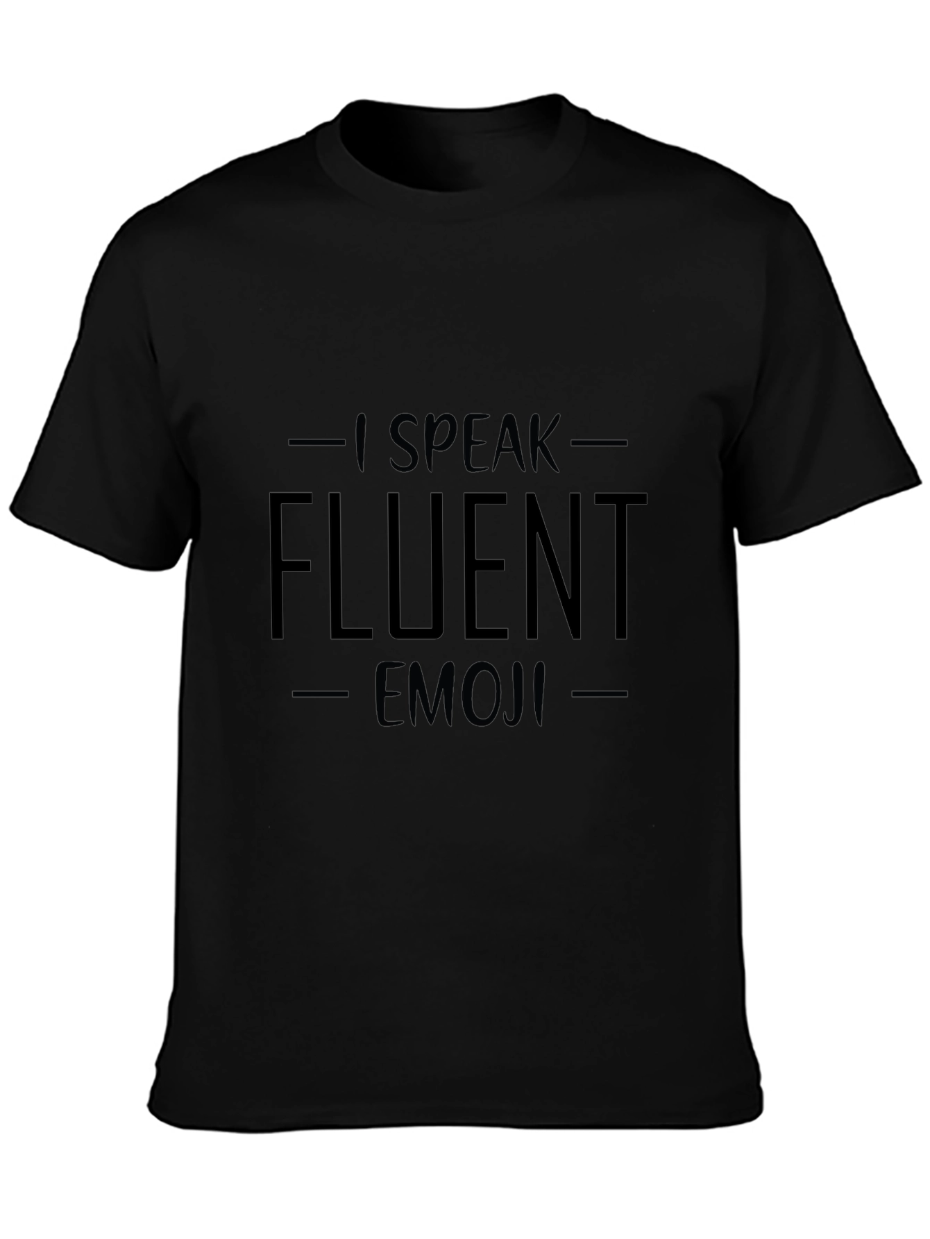 Black Fluent Emoji Graphic T-Shirt view 3