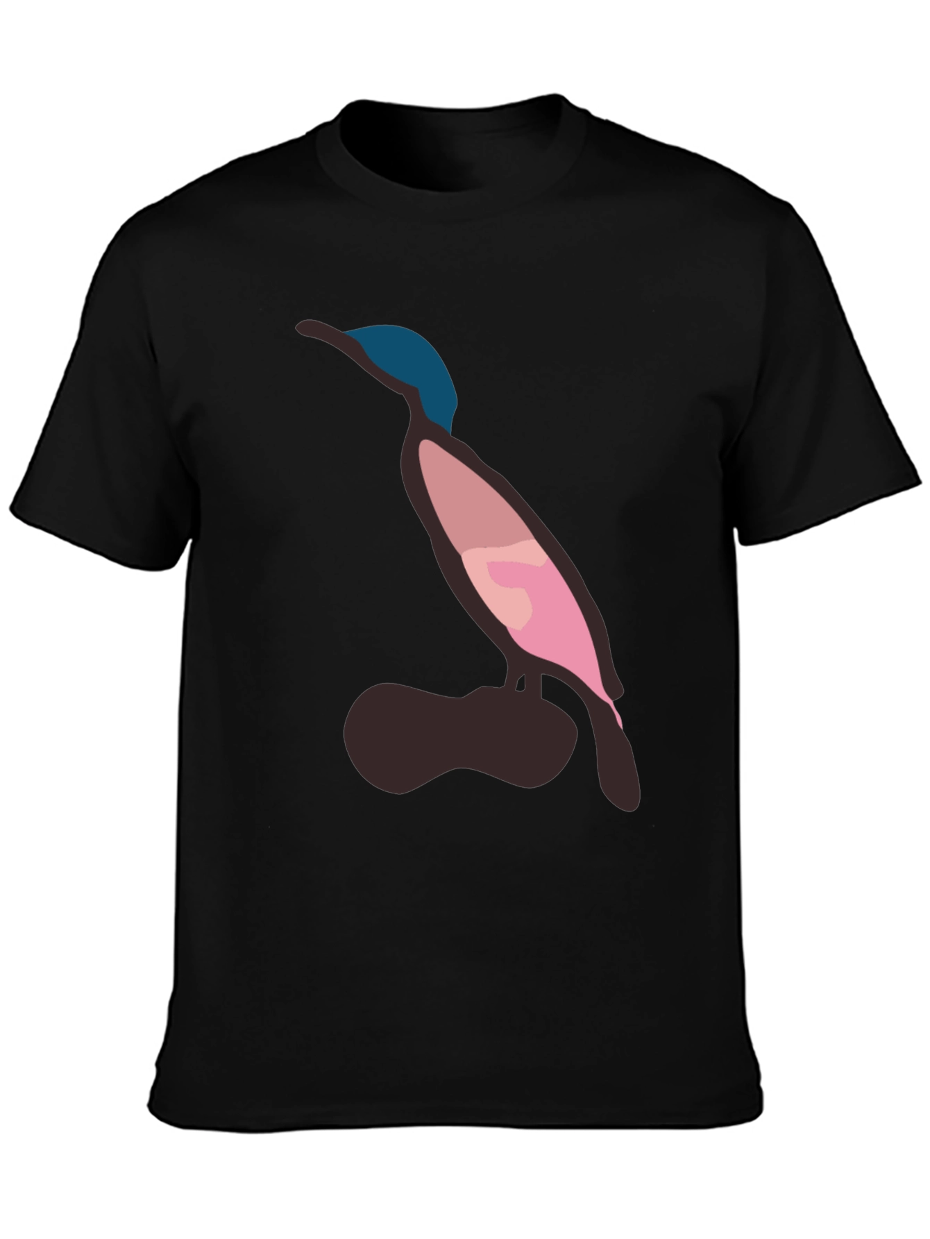 Black Modern Bird Graphic Tee - Casual Style view 3