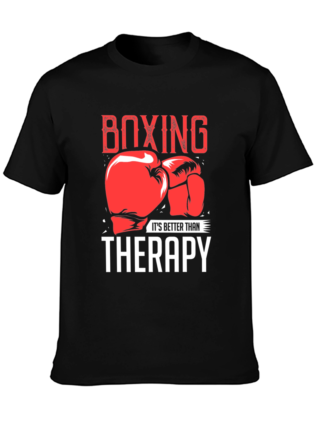 Black Boxing Therapy T-Shirt view 3