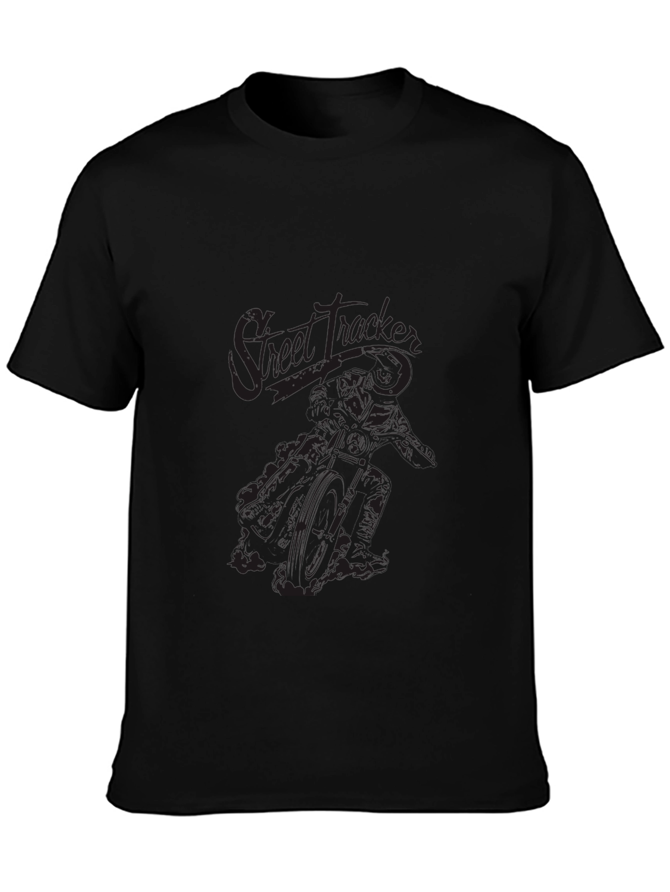 Black Street Tracker Graphic Tee - Men's Black T-Shirt view 3