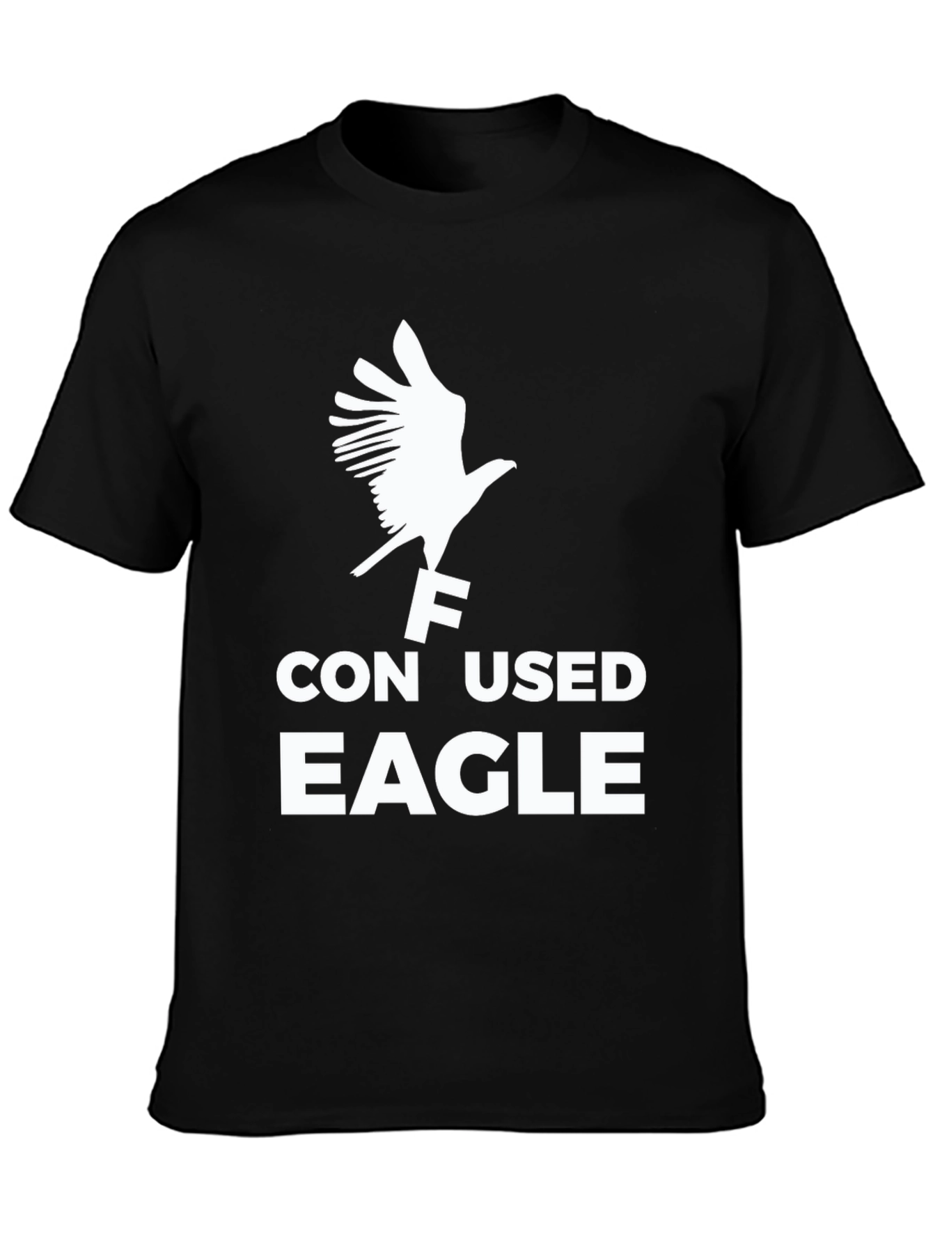 Black Confused Eagle Graphic T-Shirt - Black view 3