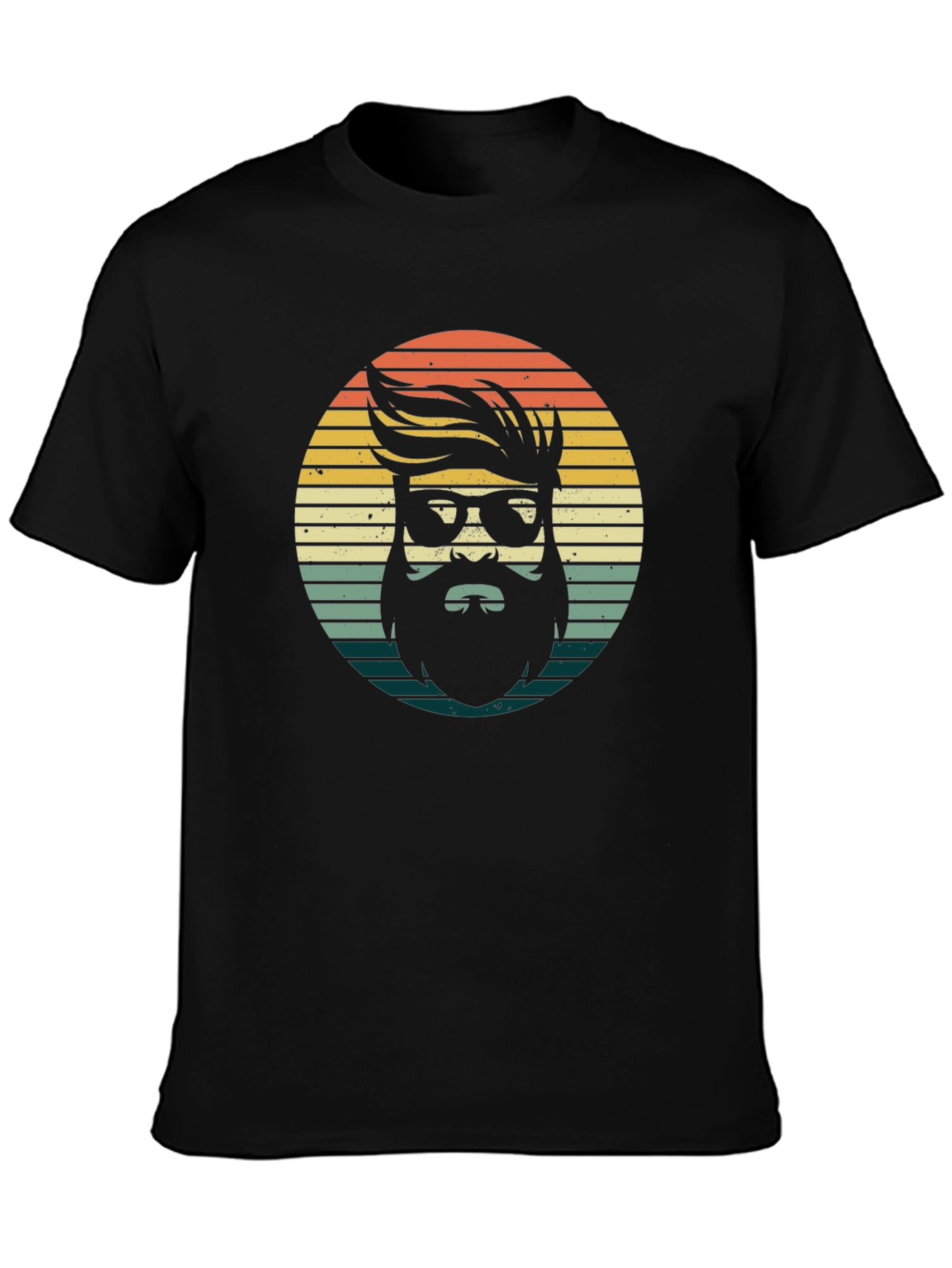 Black Retro Bearded Man Graphic Tee - Stylish Casual Wear view 3