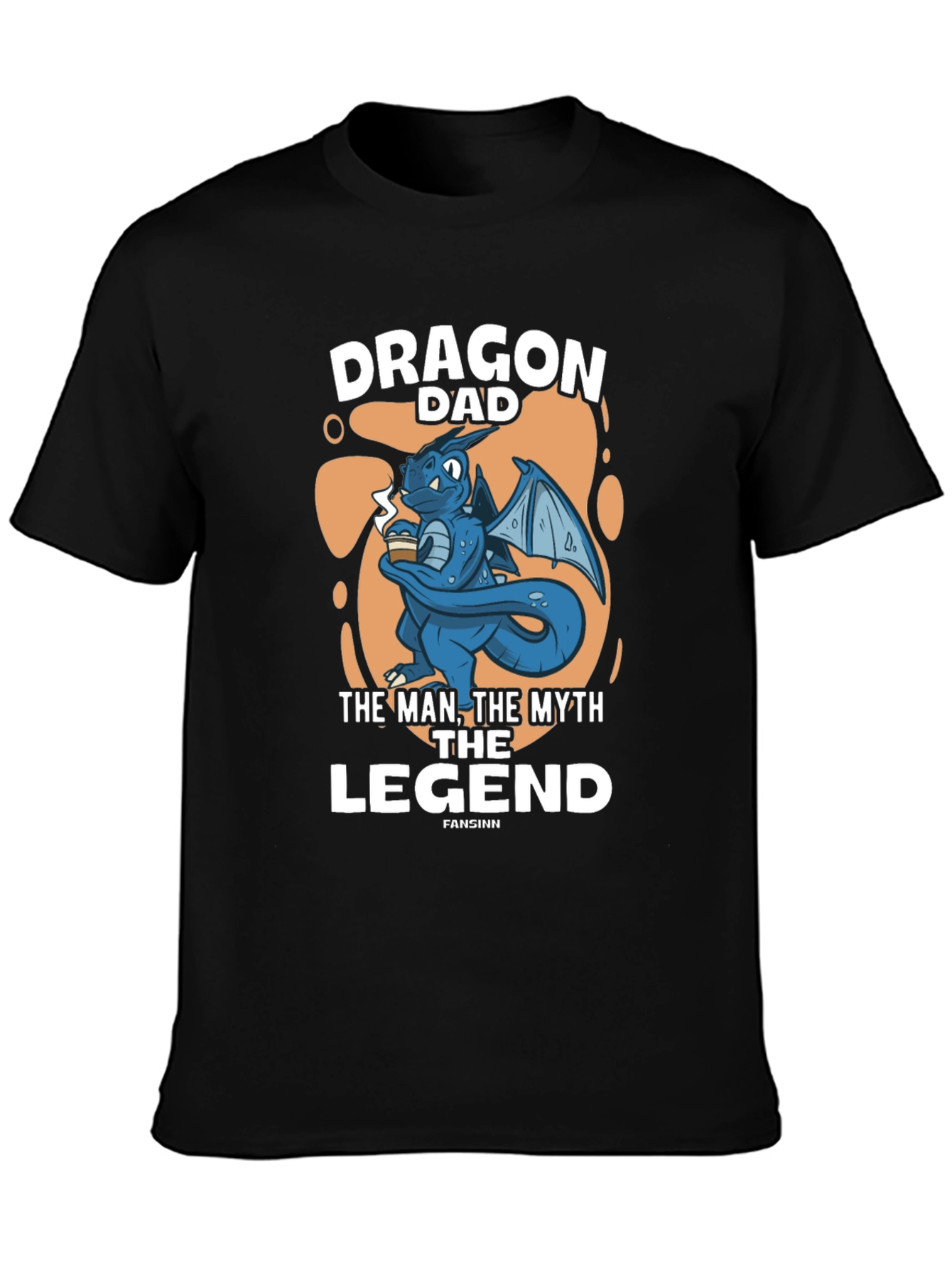Black Dragon Dad: The Man, The Myth, The Legend T-Shirt view 3