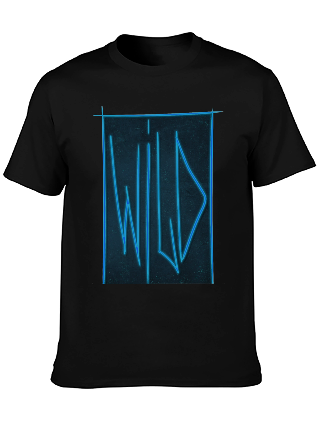 Black Wild Neon Graphic Tee - Soft Cotton view 3