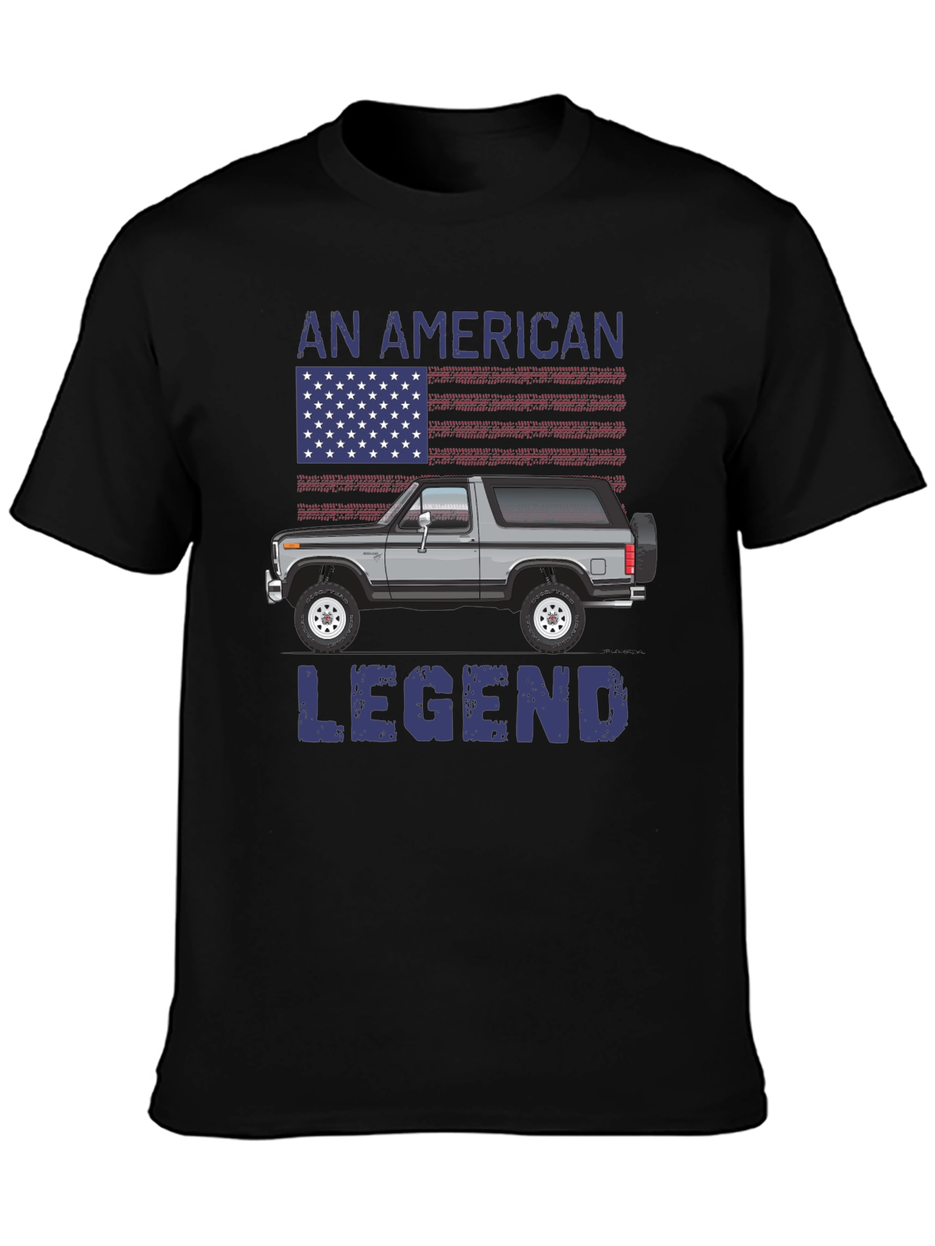 Black American Legend Truck T-Shirt view 3