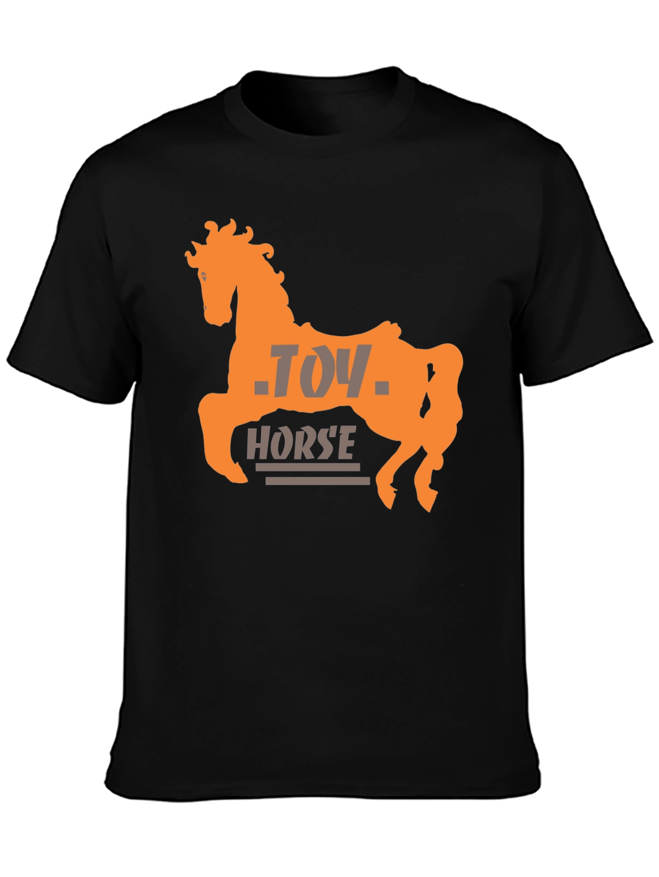Black Toy Horse Graphic Tee - Stylish Unisex T-Shirt view 3