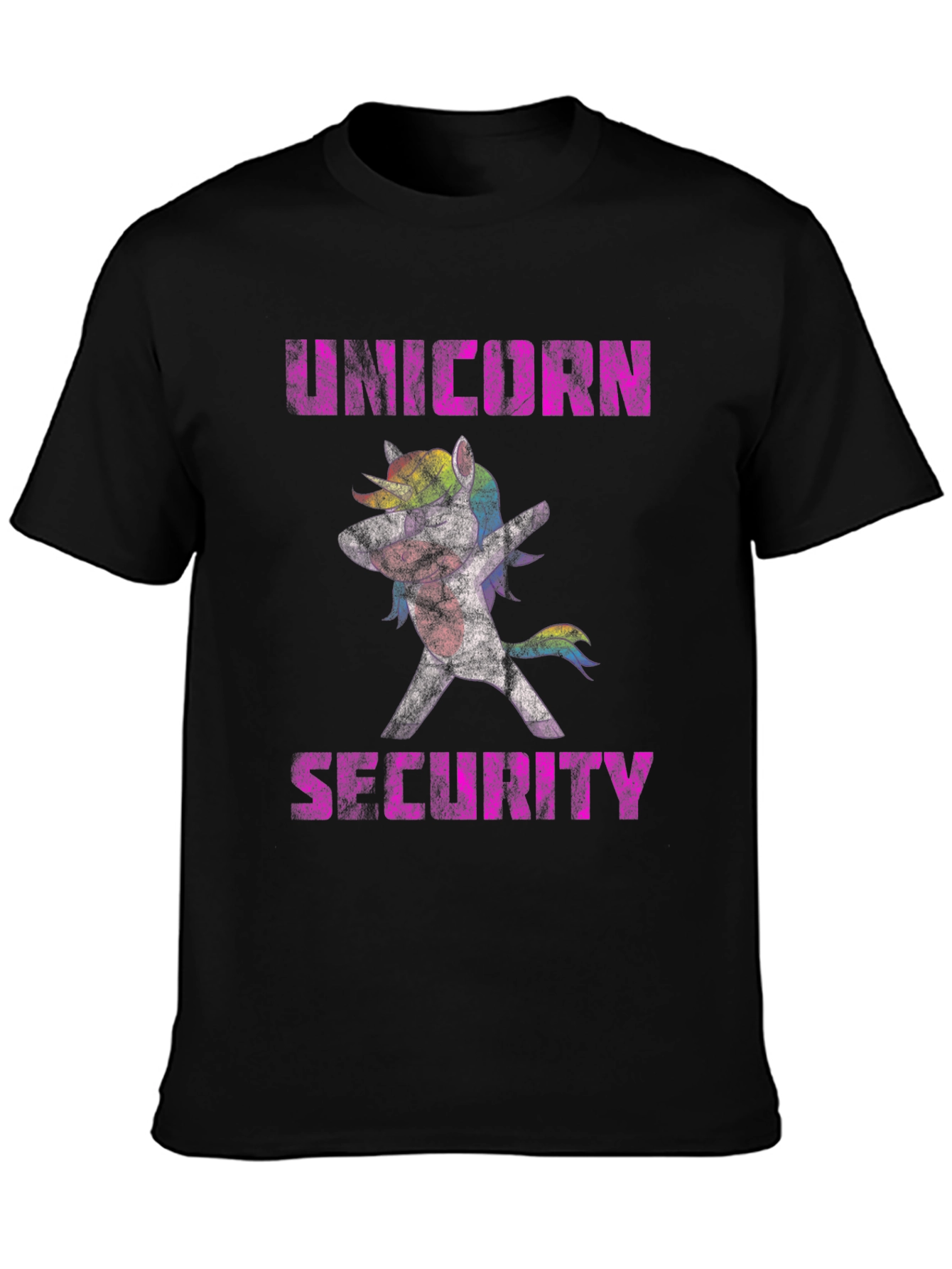 Black Unicorn Security Graphic T-Shirt - Black view 3