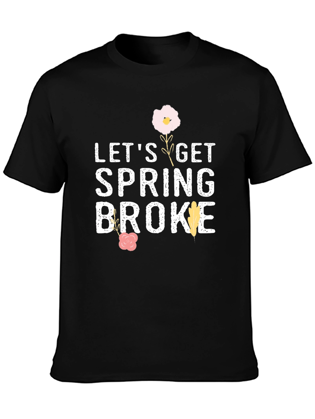 Black Let's Get Spring Broke Black T-Shirt view 3