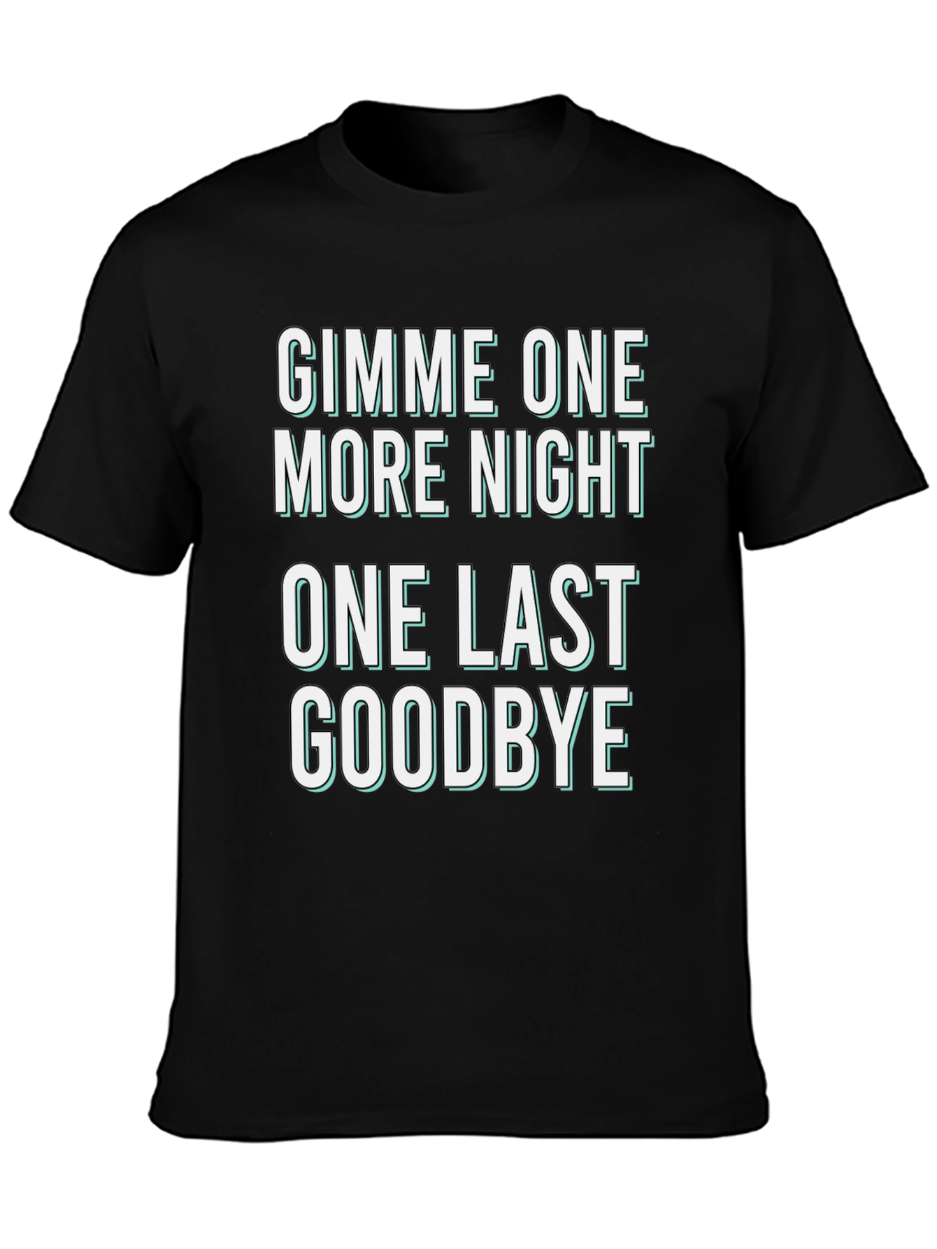 Black Gimme One More Night Graphic Tee view 3