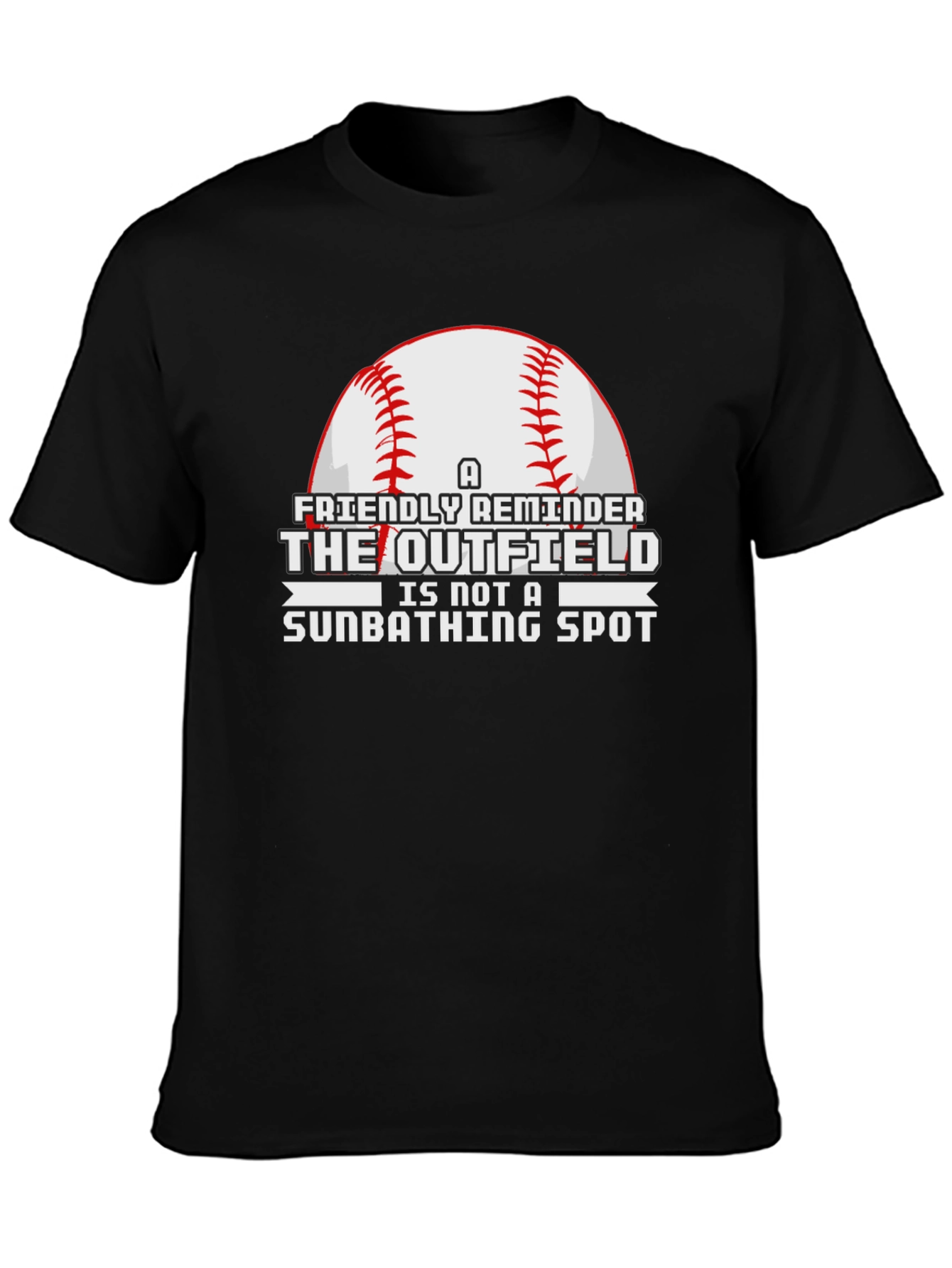 Outfield Sunbathing Baseball T-Shirt - 3