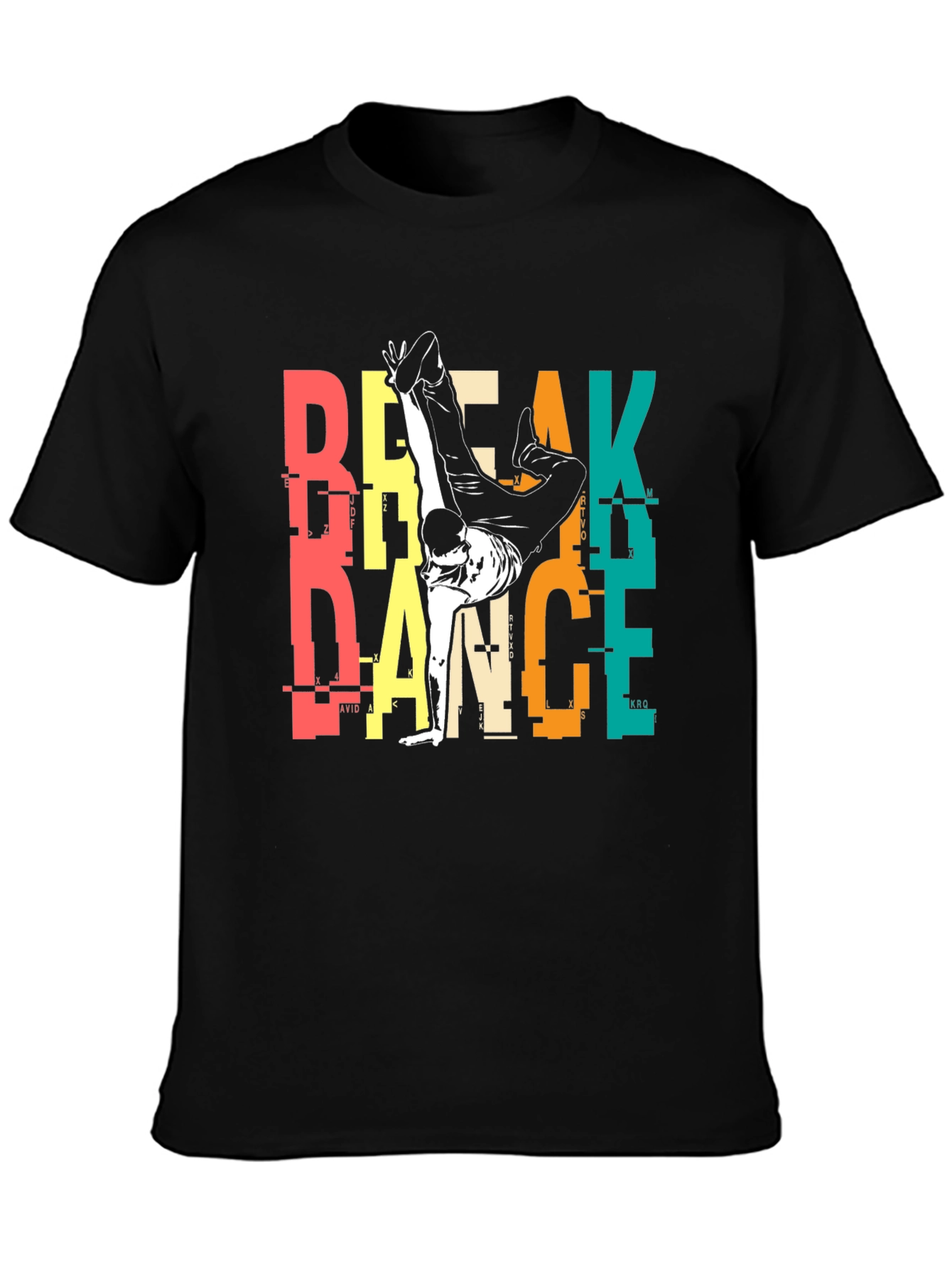 Black Breakdance Graphic Print Tee - Urban Style view 3