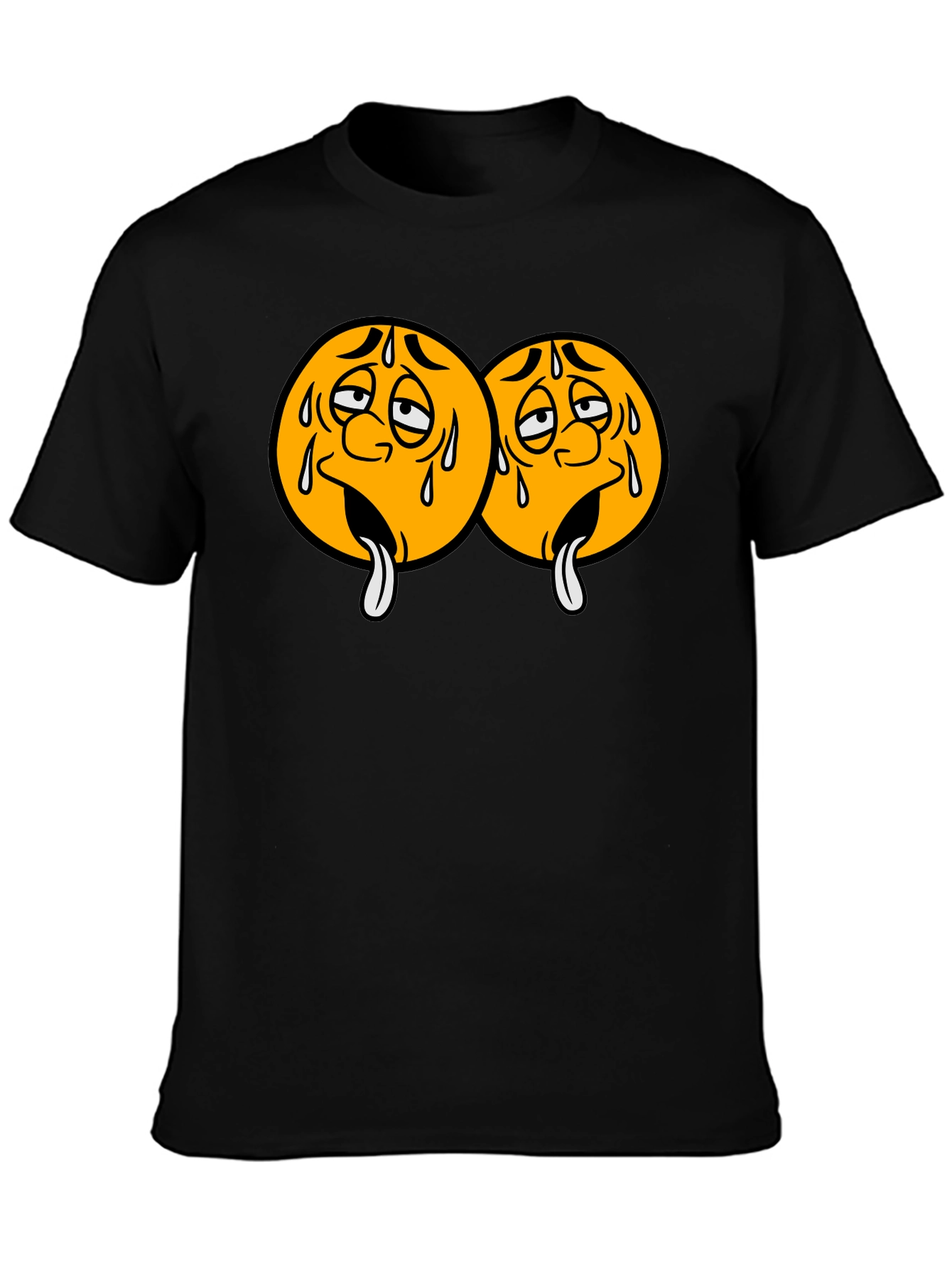 Black Emoji Faces Graphic T-Shirt view 3