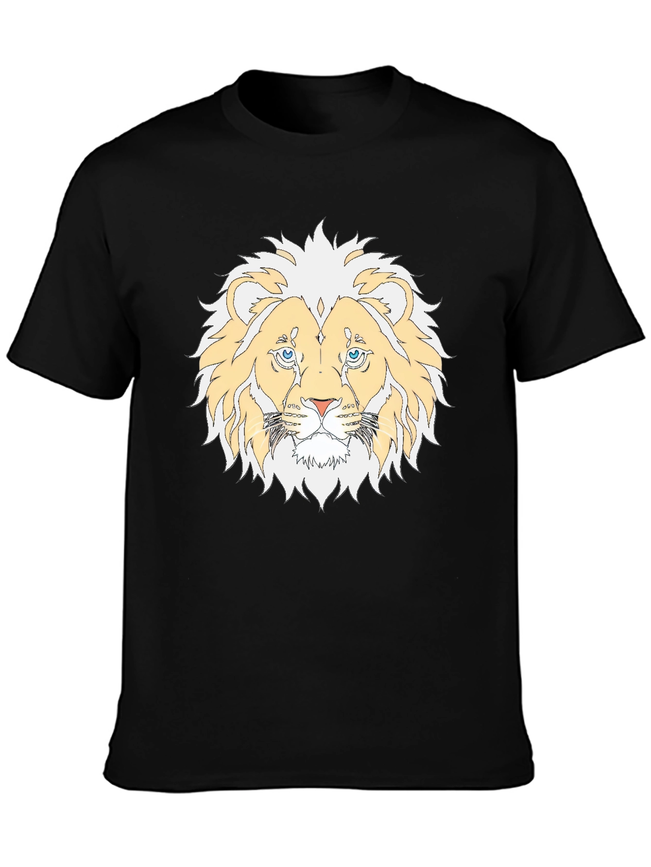 Black Lion Graphic Black T-Shirt view 3