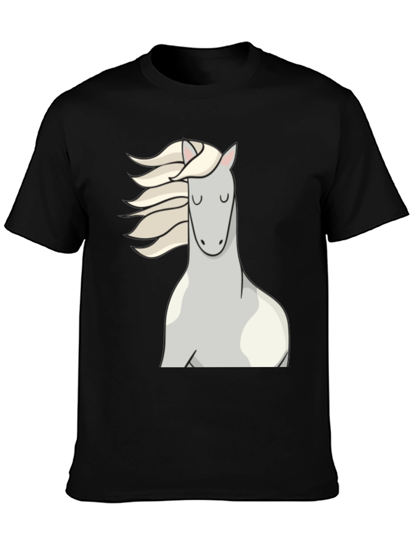 Black Horse Graphic Black T-Shirt view 3