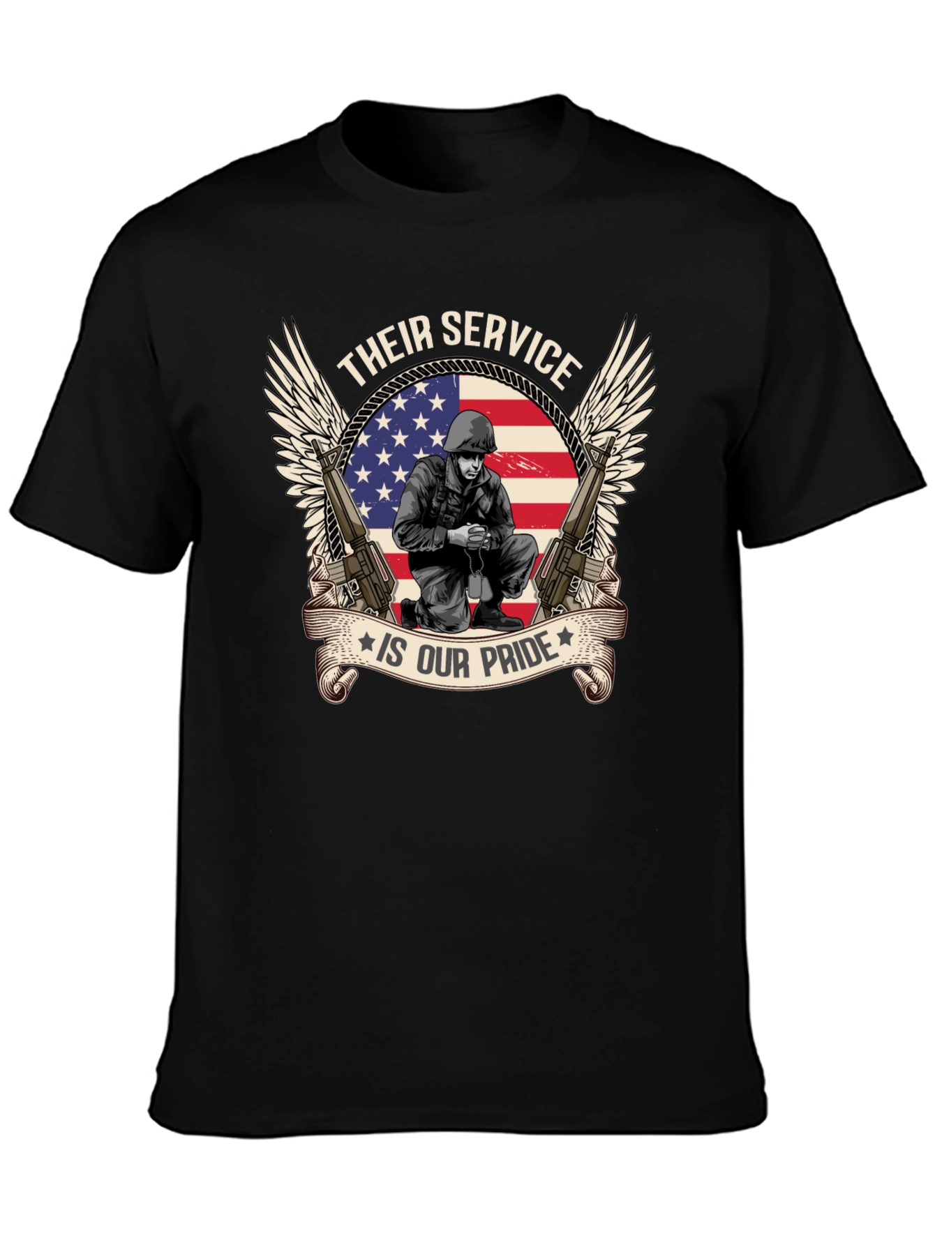 Patriotic T-Shirt - Their Service Is Our Pride - 3