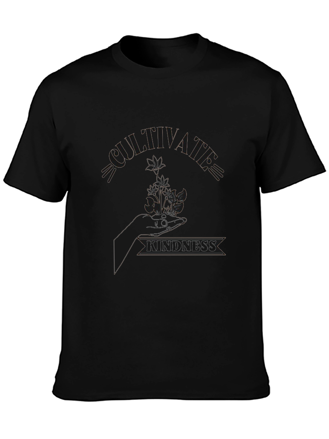 Black Cultivate Kindness Black Graphic Tee view 3