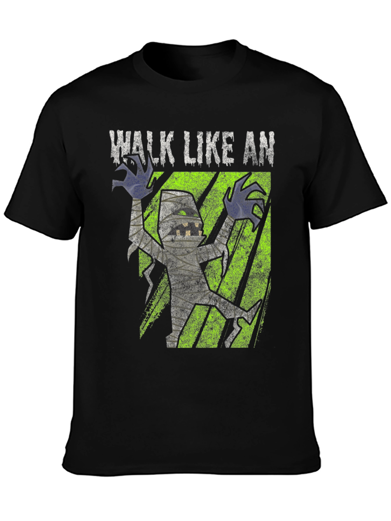 Black Walk Like An Egyptian Mummy Graphic T-Shirt view 3