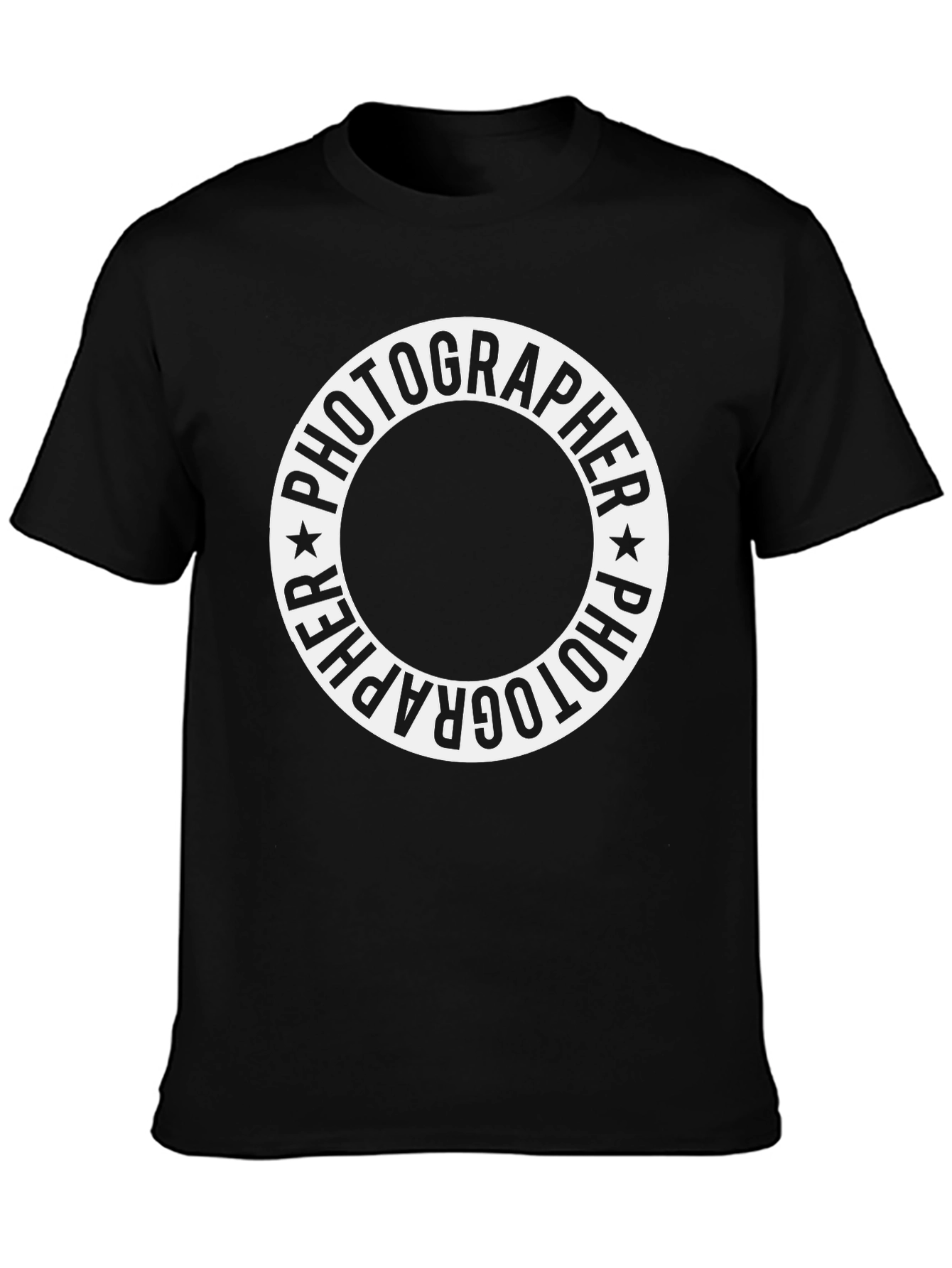 Black Photographer Circle Graphic T-Shirt view 3