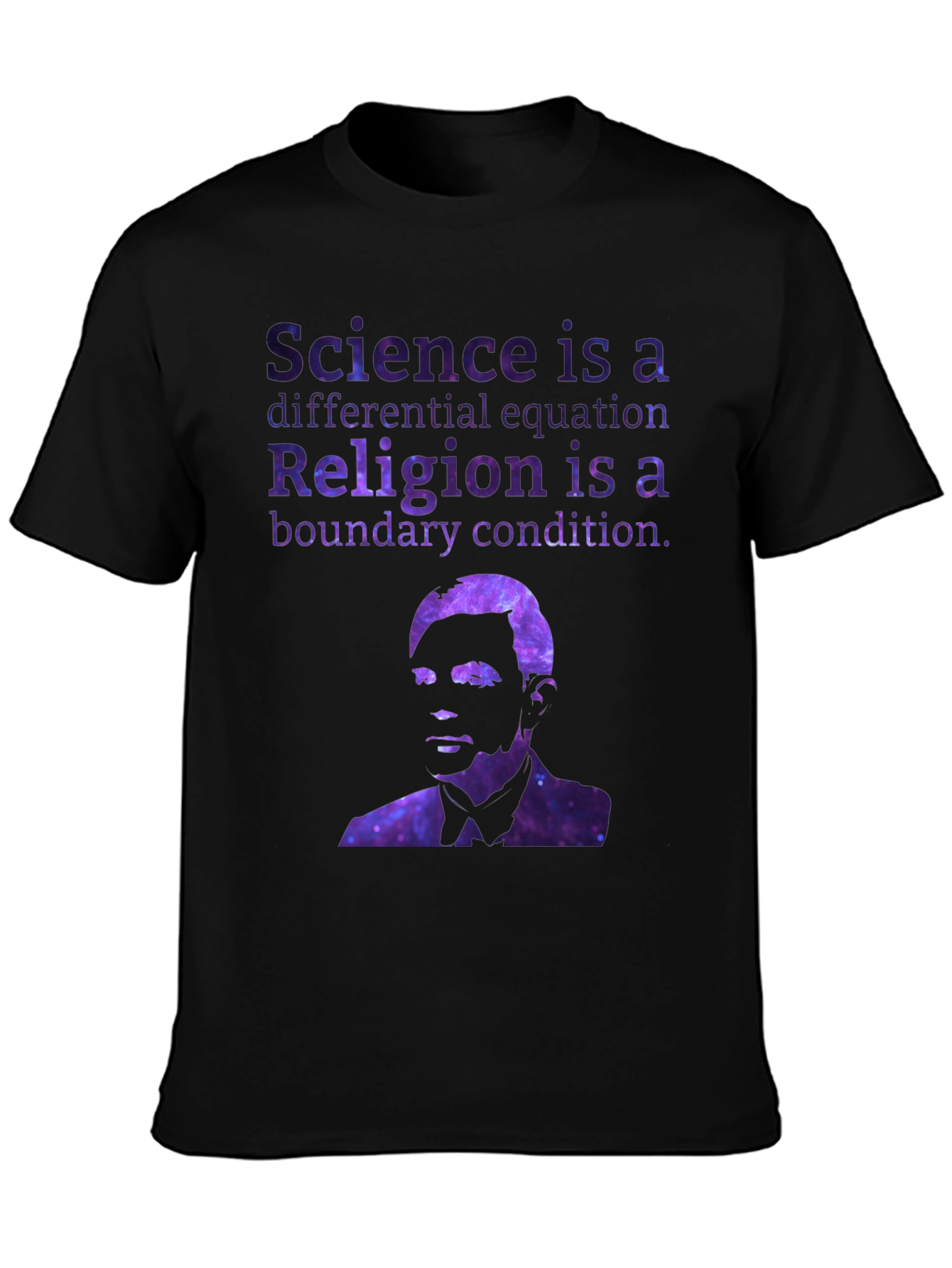 Black Science/Religion Equation T-Shirt view 3