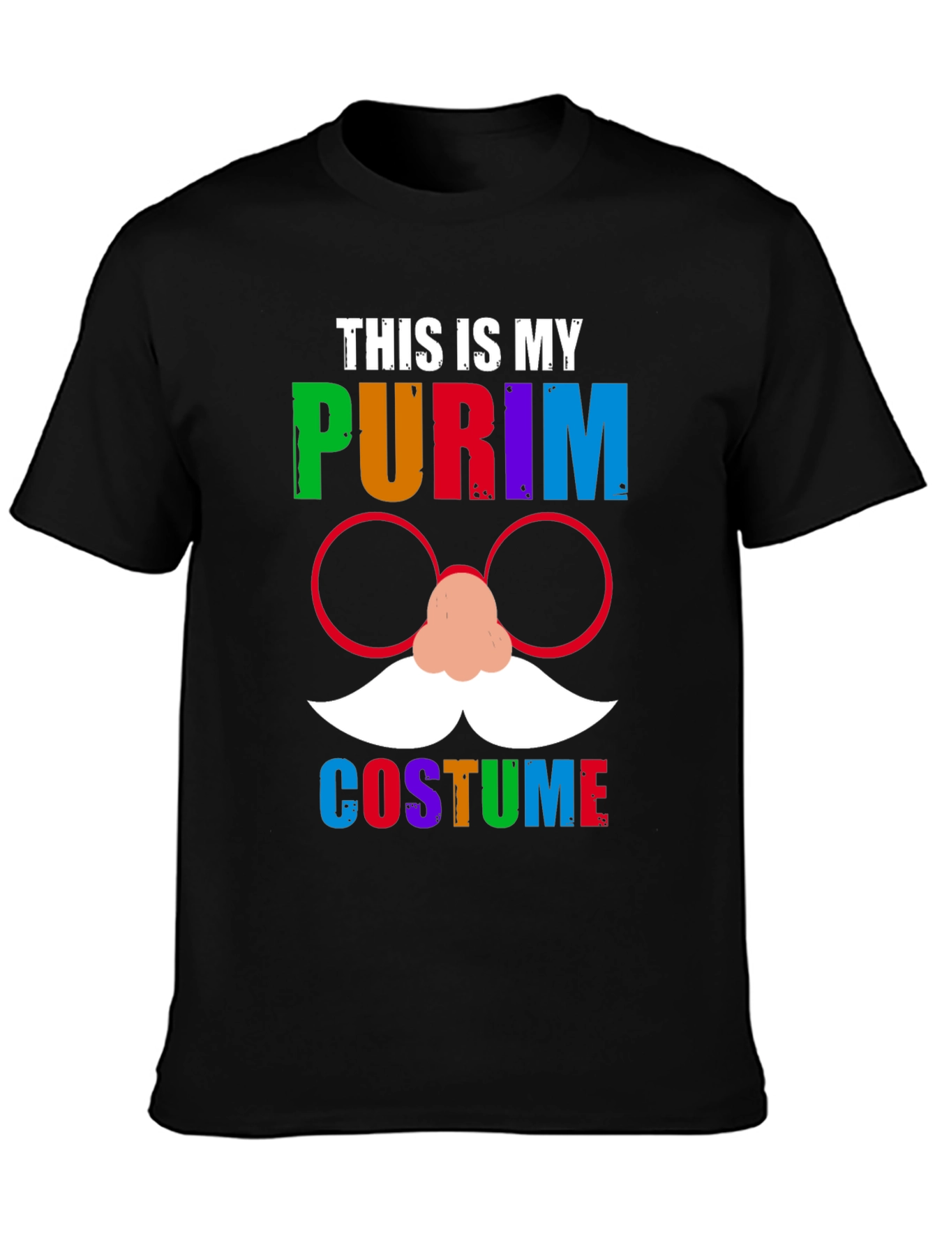 Black This is My Purim Costume T-Shirt view 3