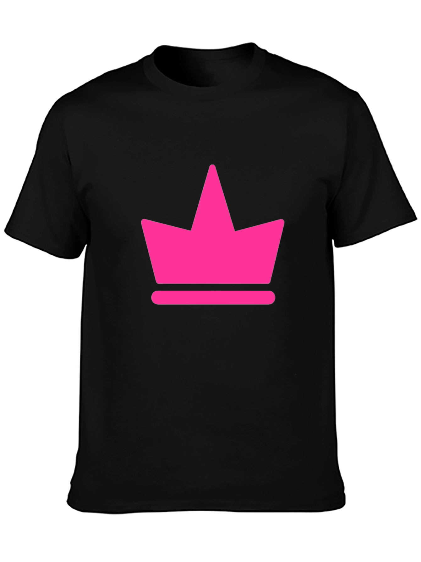 Black Pink Crown Graphic Black T-Shirt view 3