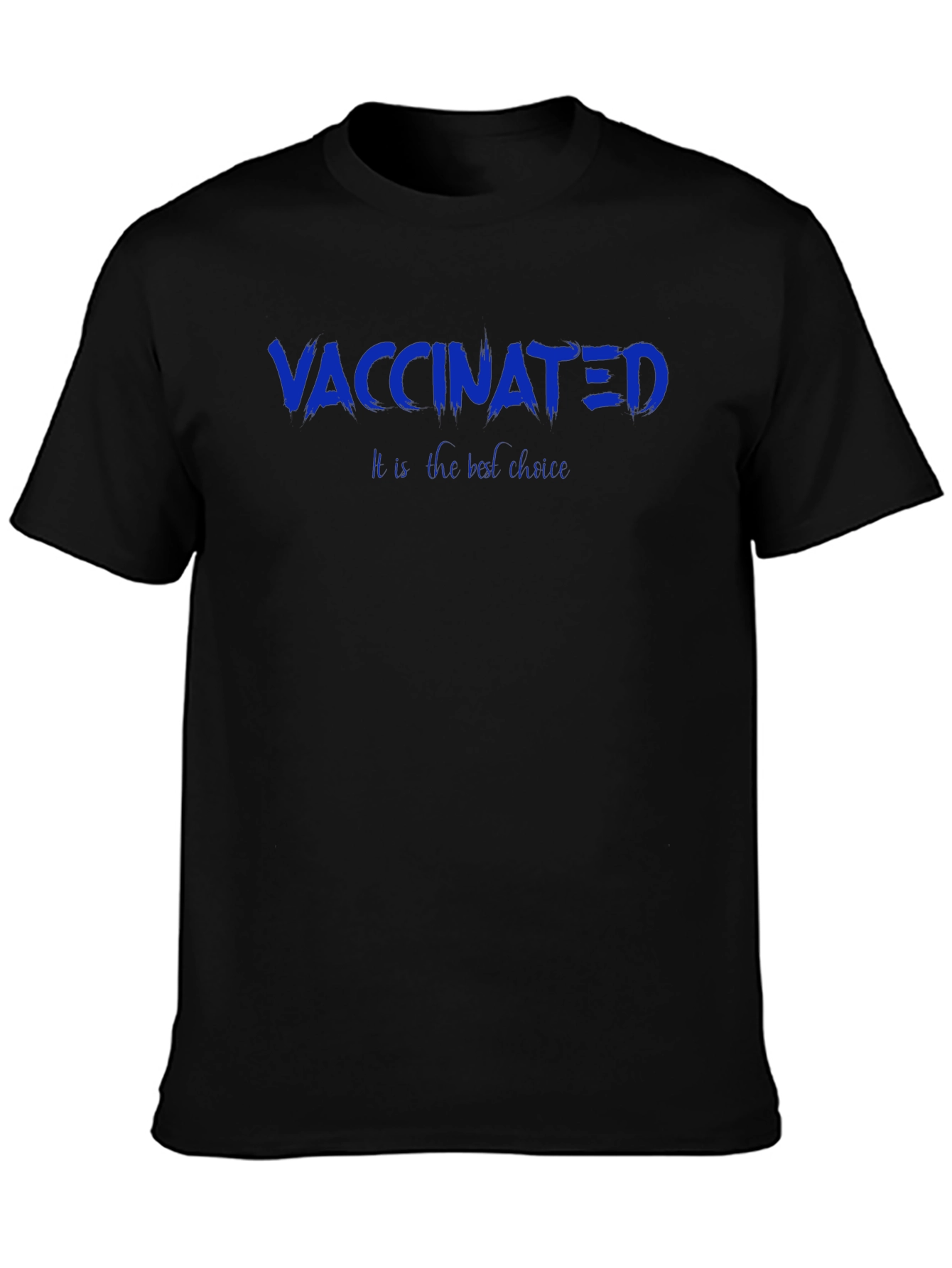 Black Vaccinated Tee - The Best Choice T-Shirt view 3
