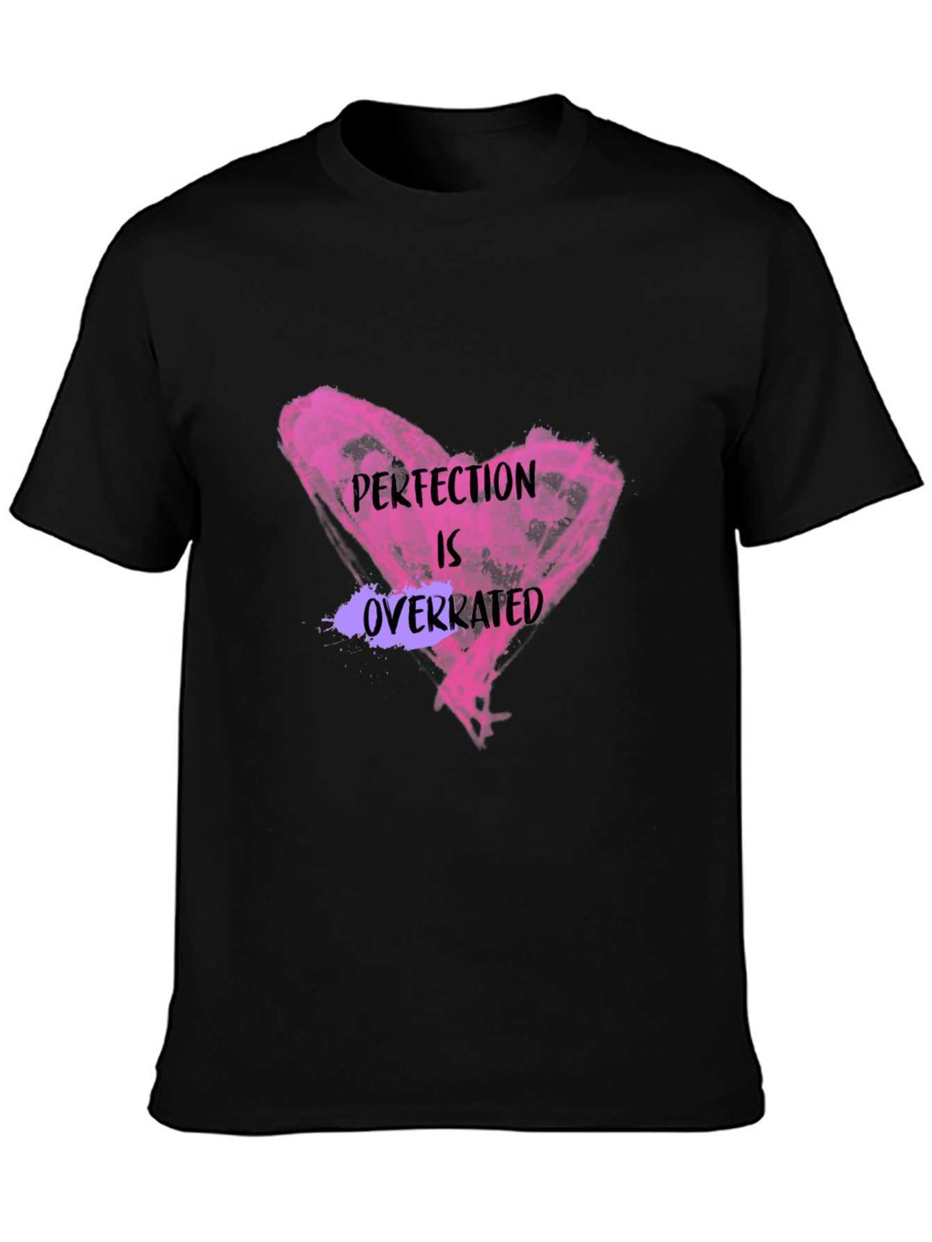 Black Perfection Is Overrated Graphic Tee view 3
