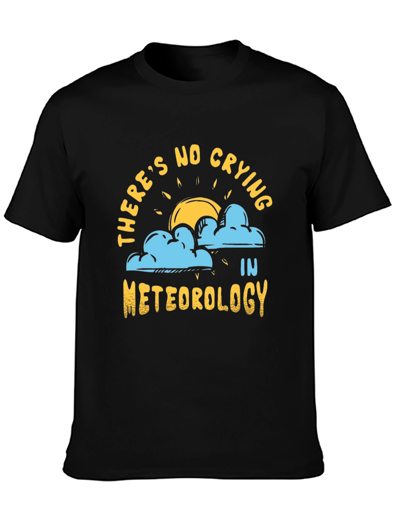 Black Funny Meteorology Graphic T-Shirt view 3