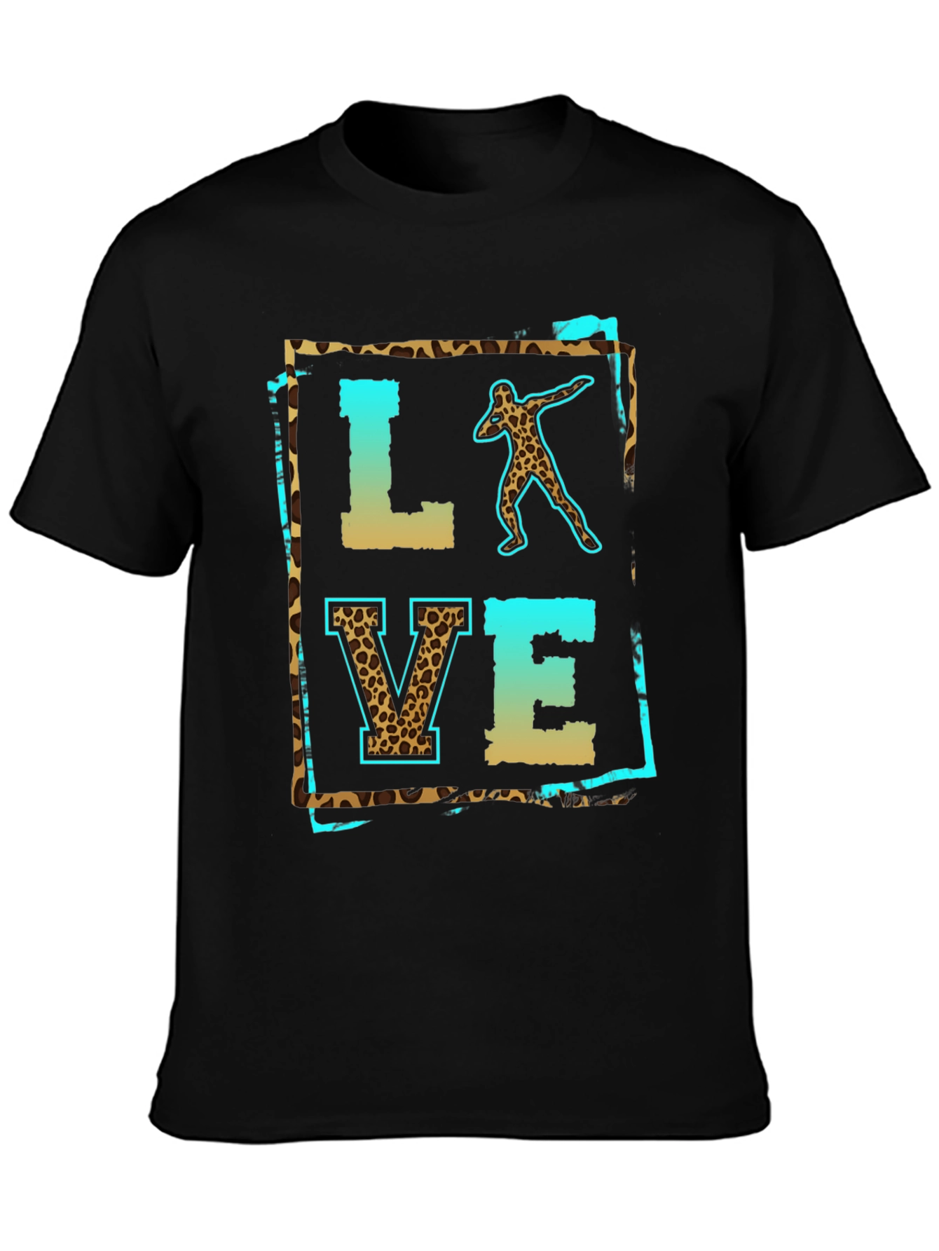Leopard Print LOVE Shot Put T-Shirt - 3