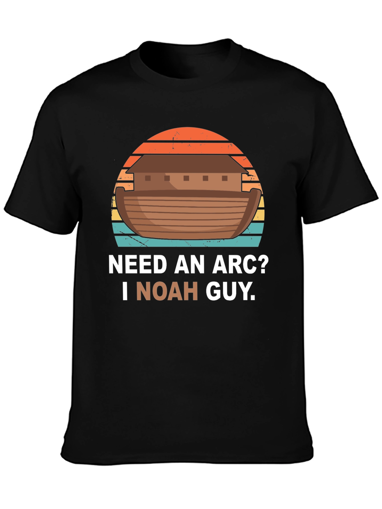 Black Need An Arc? I Noah Guy T-Shirt view 3
