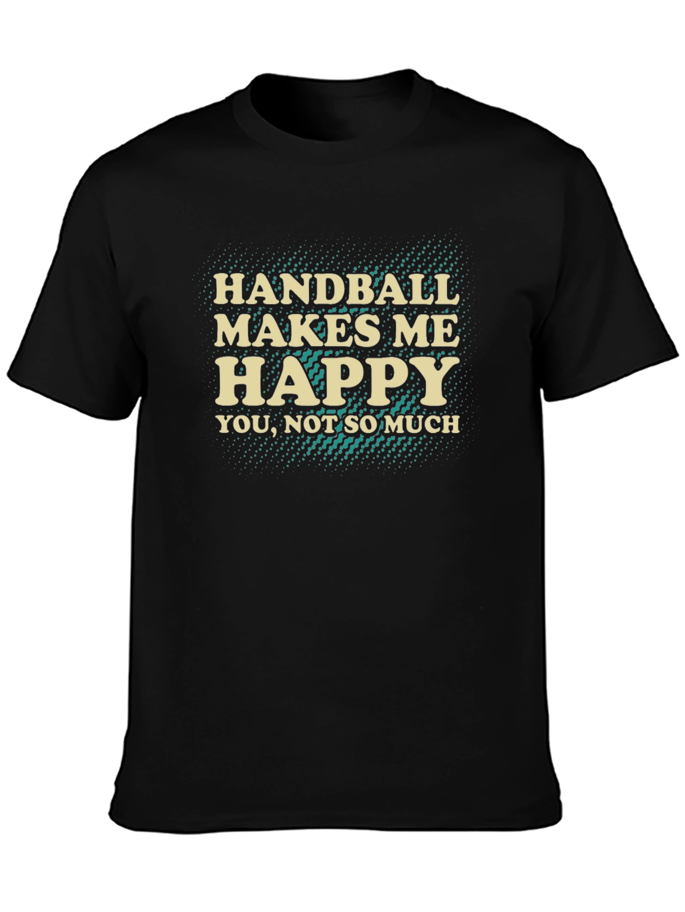 Black Handball Makes Me Happy Graphic Tee view 3