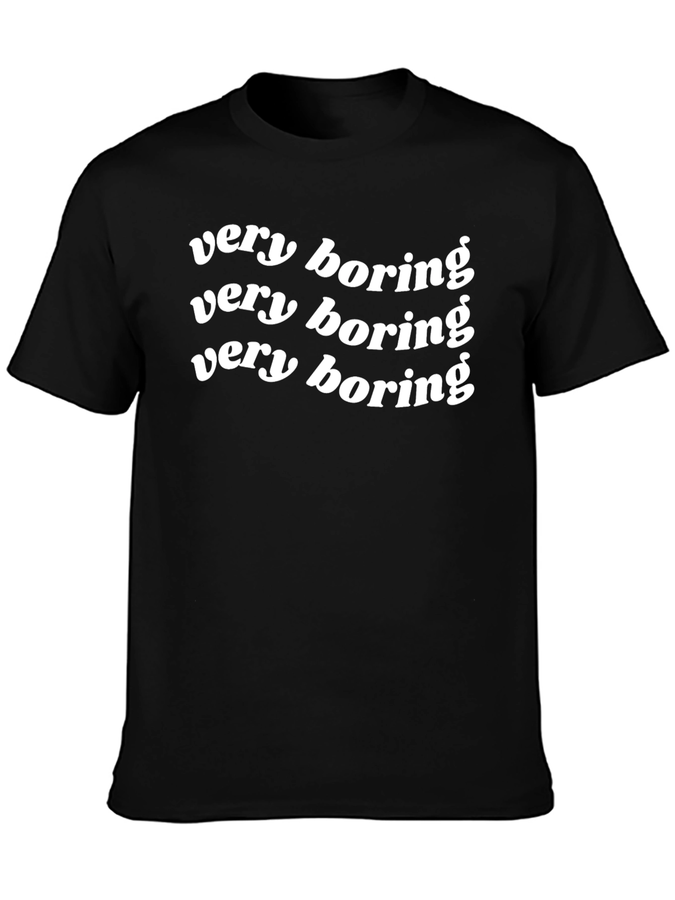 Black Very Boring Graphic T-Shirt view 3