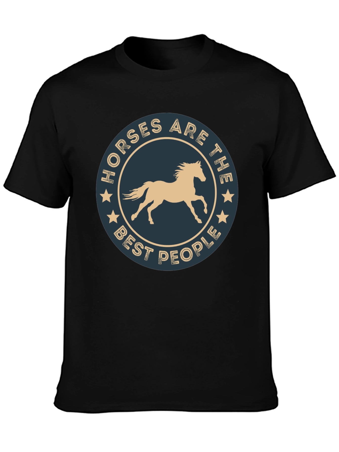 Black Horses Are The Best People T-Shirt view 3