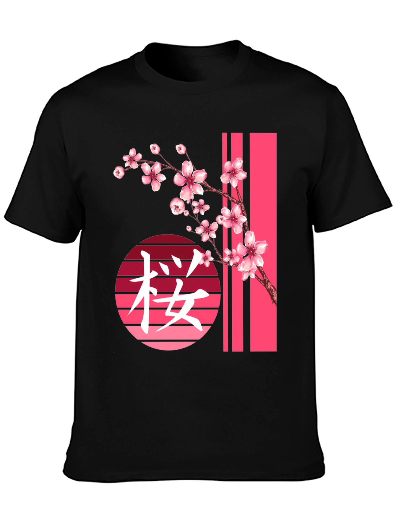 Black Sakura Blossom Graphic Tee view 3
