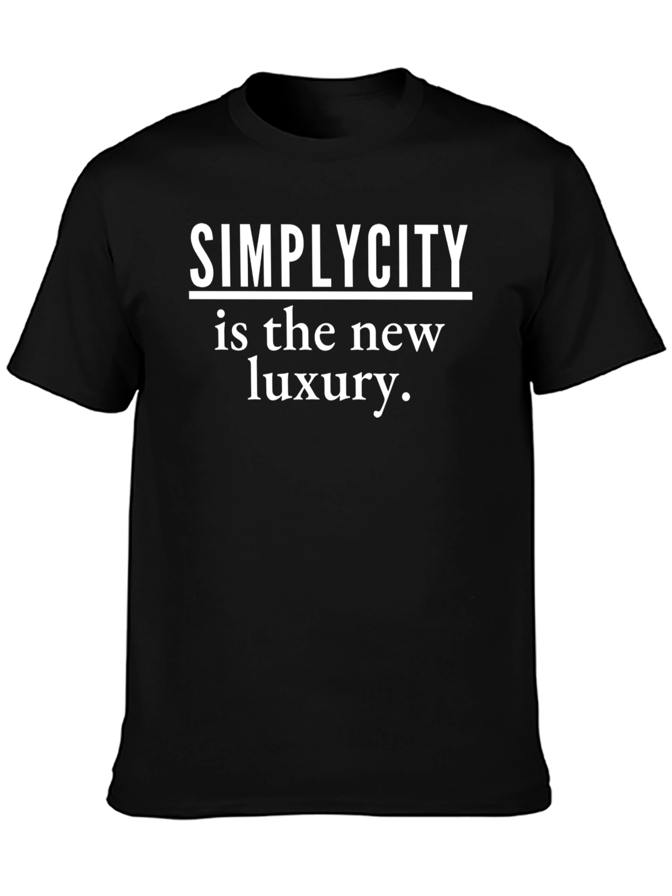 Black Simplicity is Luxury T-Shirt - Stylish Minimalist Tee view 3
