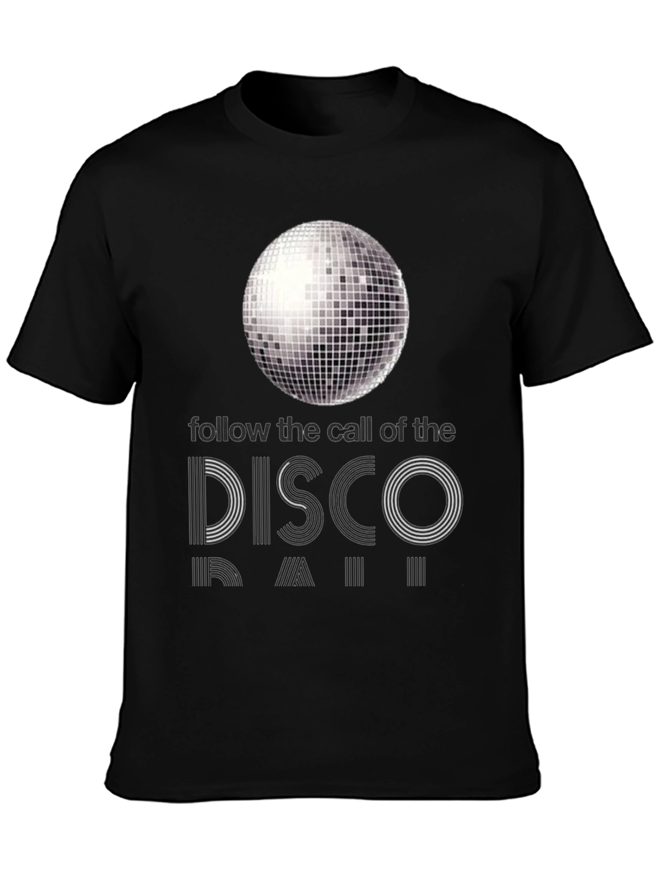 Black Disco Ball T-Shirt - Follow the Call view 3