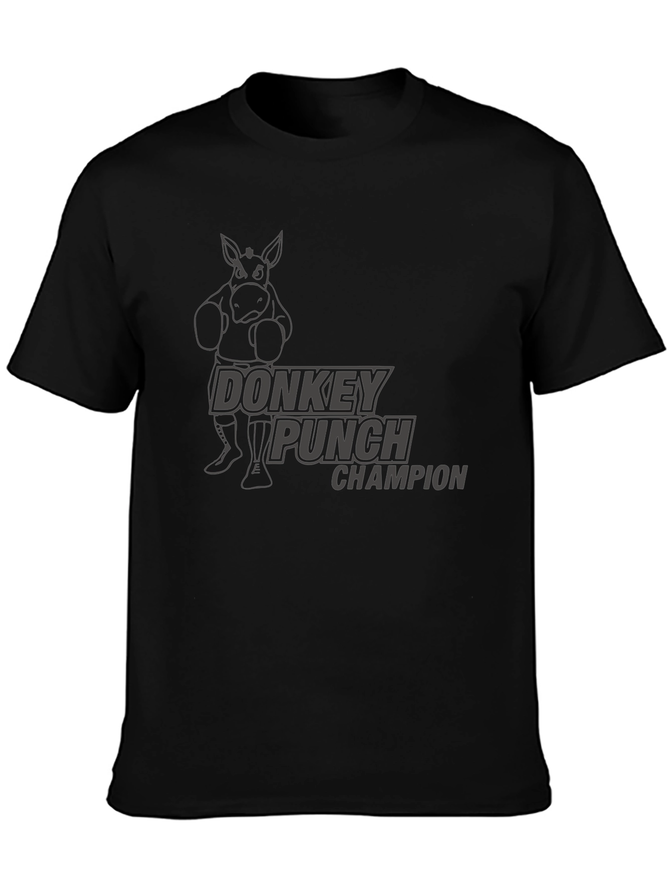 Black Donkey Punch Champion Black T-Shirt view 3