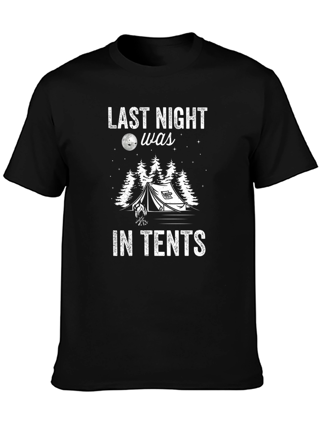 Black Last Night In Tents Graphic Tee view 3